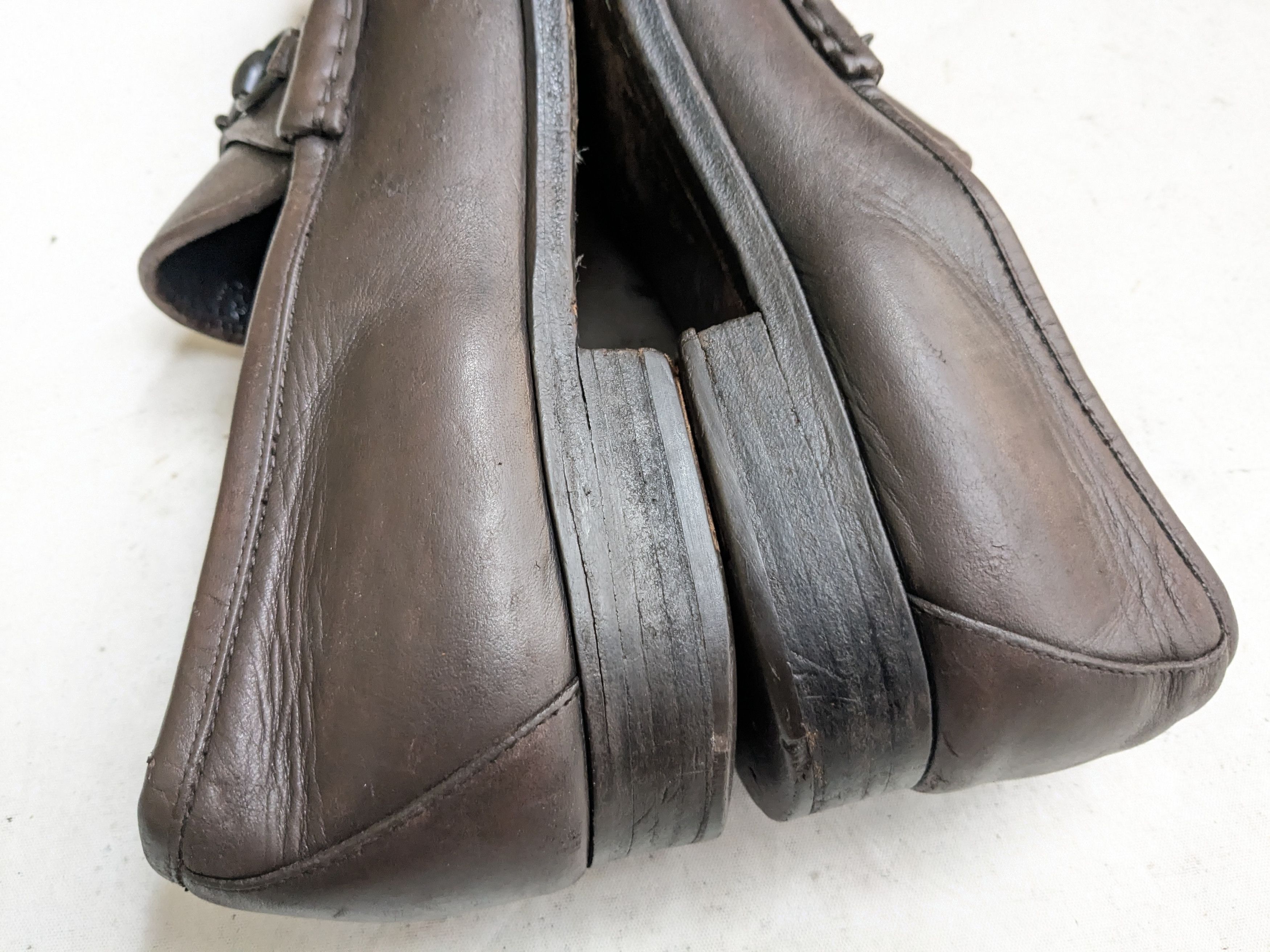 Gucci Gucci Horsebit Driving Loafers Brown Leather 11.5 Buckle Size US 11.5 / EU 44-45 - 15 Thumbnail