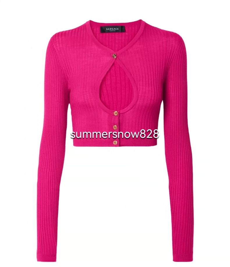 Versace Versace Wool sweater cardigan Size M / US 6-8 / IT 42-44 - 2 Thumbnail