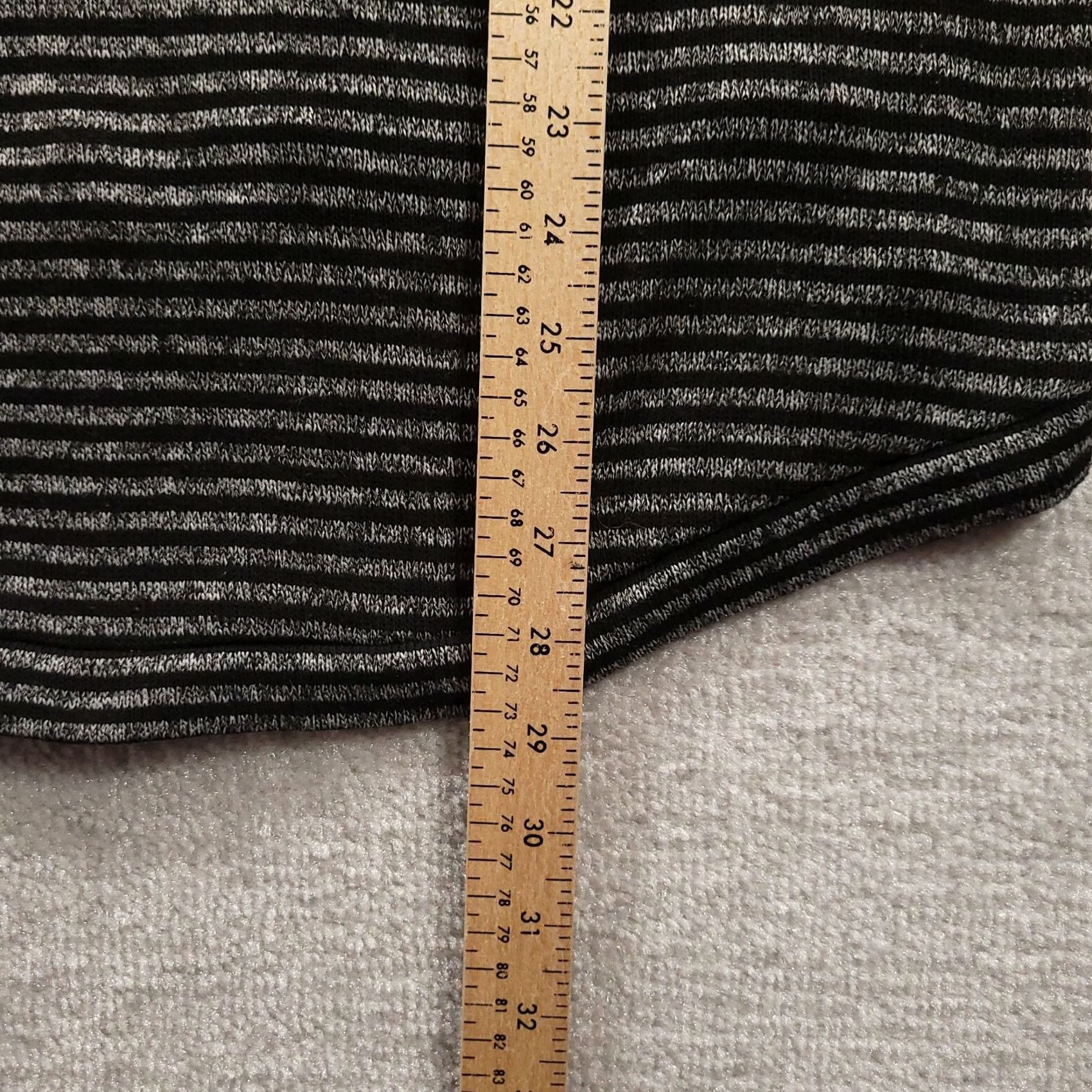 Vintage A.N.A Womens V-Neck 3/4 Sleeve Shirt Black Gray Striped Shirt L Womens Size L / US 10 / IT 46 - 6 Thumbnail