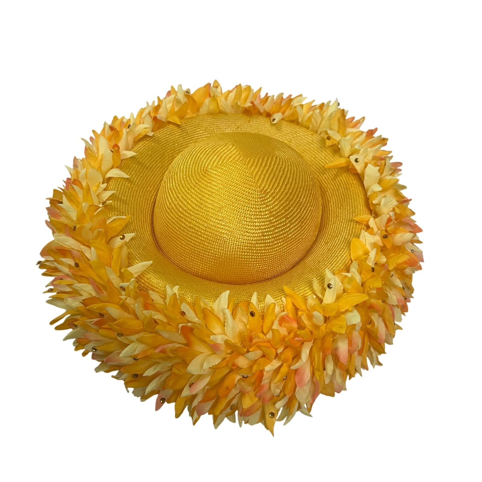Vintage Vintage 1980s b. michael Yellow Church Derby Formal Hat Size ONE SIZE - 3 Thumbnail