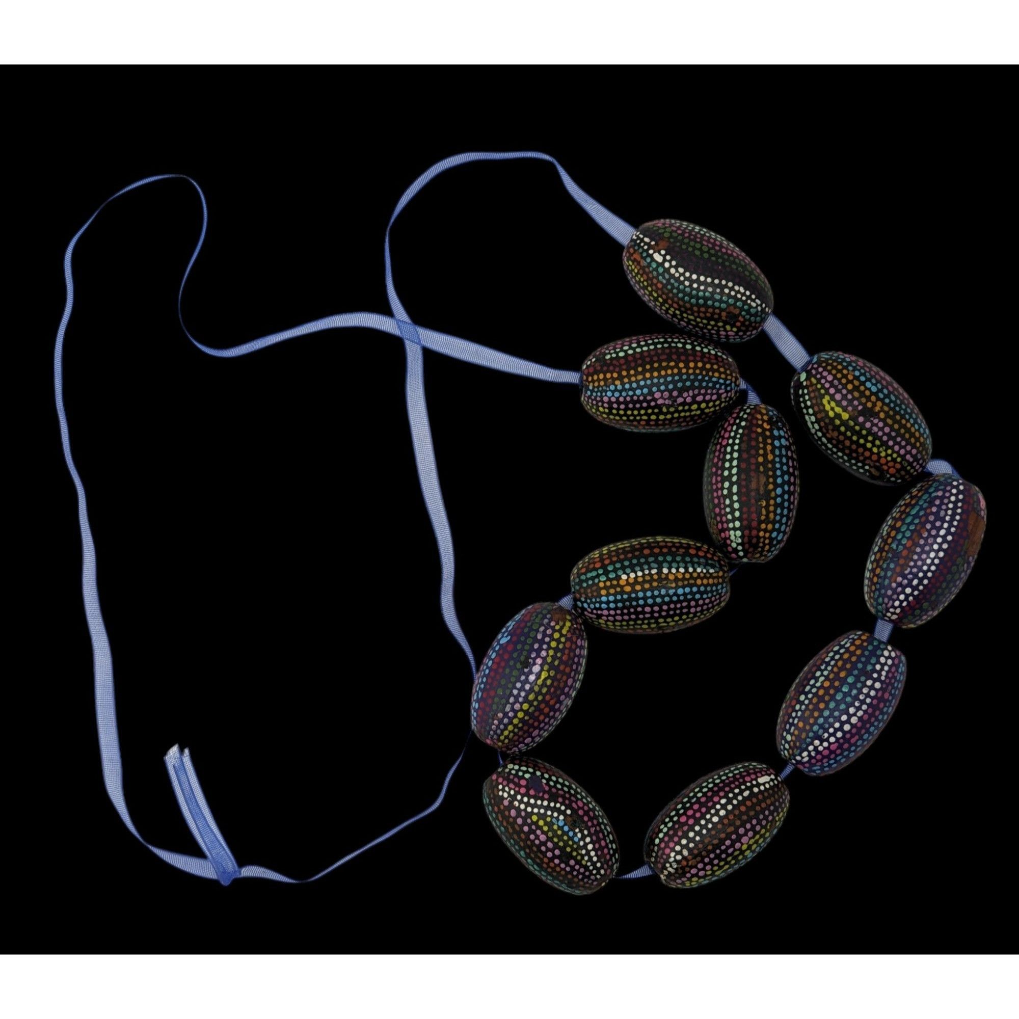 Handmade Handmade Nature Themed Necklace With Rainbow Painted Seeds & Size ONE SIZE - 3 Thumbnail