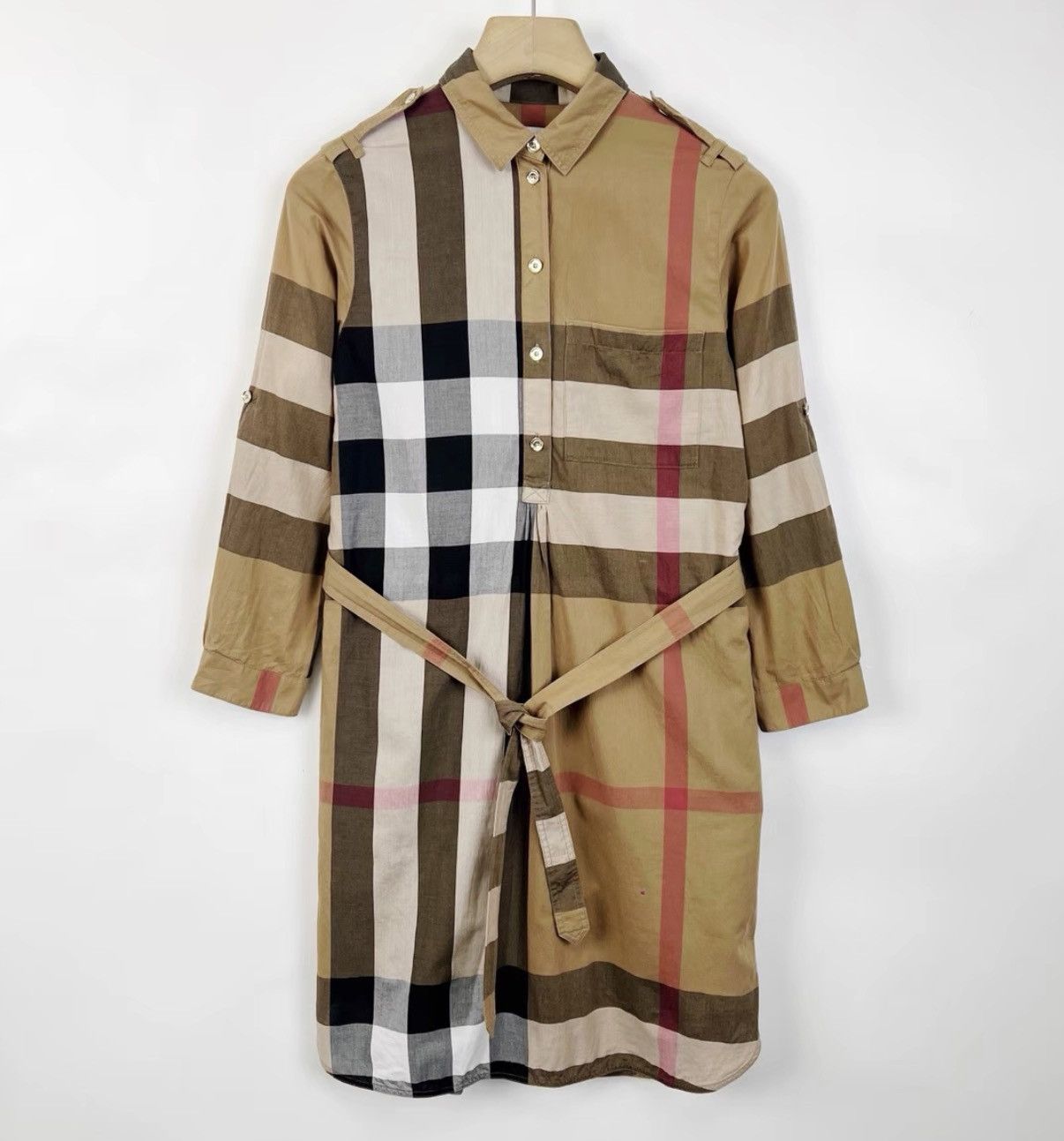 Burberry Burberry check shirt-style half-sleeve dress K12 Size XS / US 0-2 / IT 36-38 - 1 Thumbnail