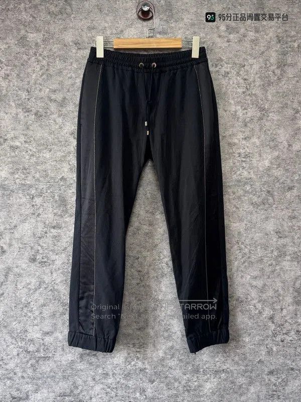 Brunello Cucinelli Brunello Cucinelli Men's Black Drawstring Casual Pants. Size US 28 / EU 44 - 3 Thumbnail