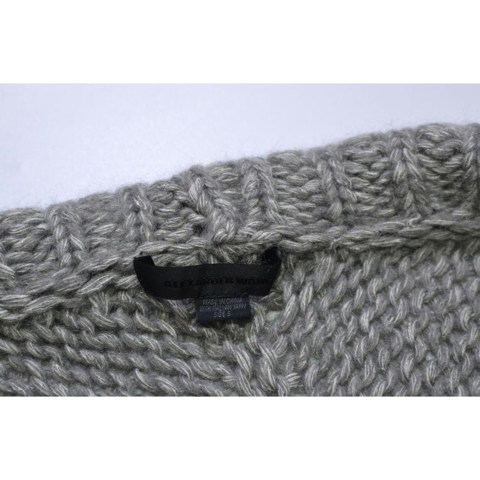 Alexander Wang Alexander Wang Designer Cardigan Sweater Wool Mohair Silk Chunky Knit Gray S Women XS? No Size S Size S / US 4 / IT 40 - 3 Thumbnail