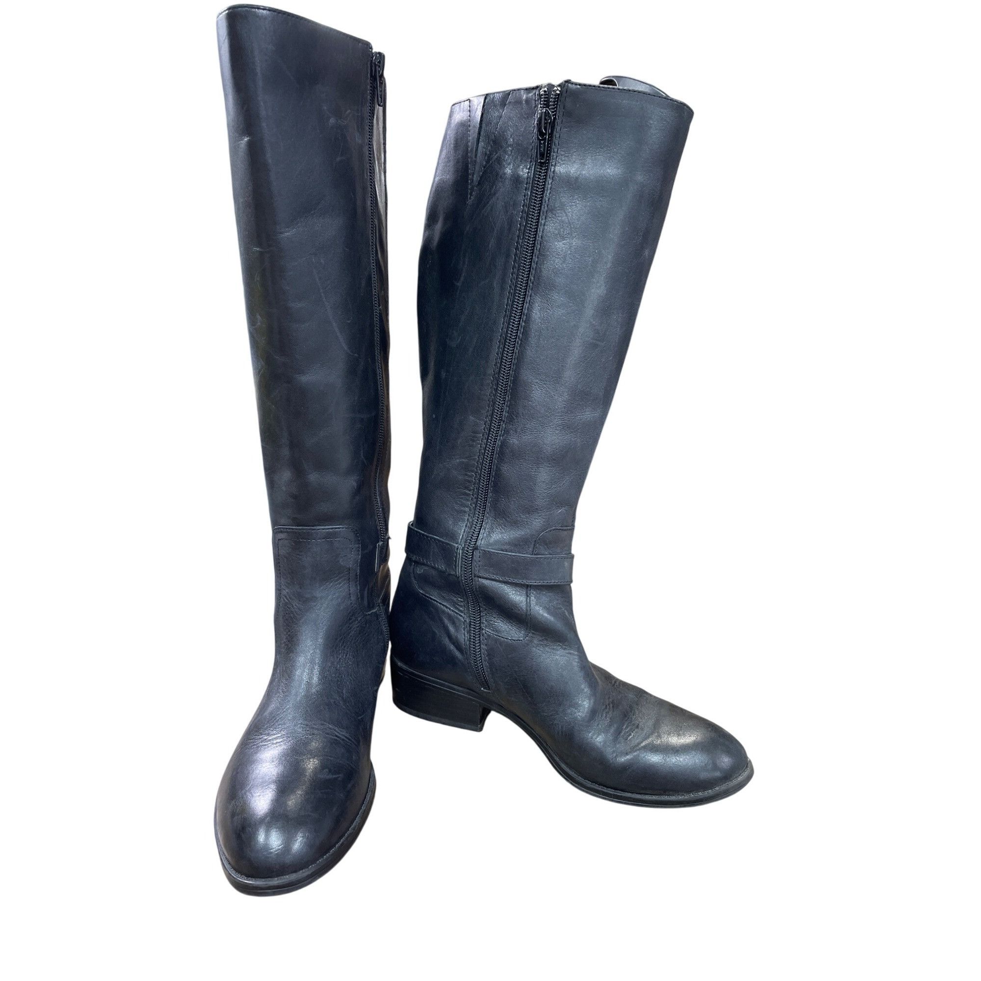 Ralph Lauren Ralph Lauren RLL Makenzie Womens Black Leather Riding ...
