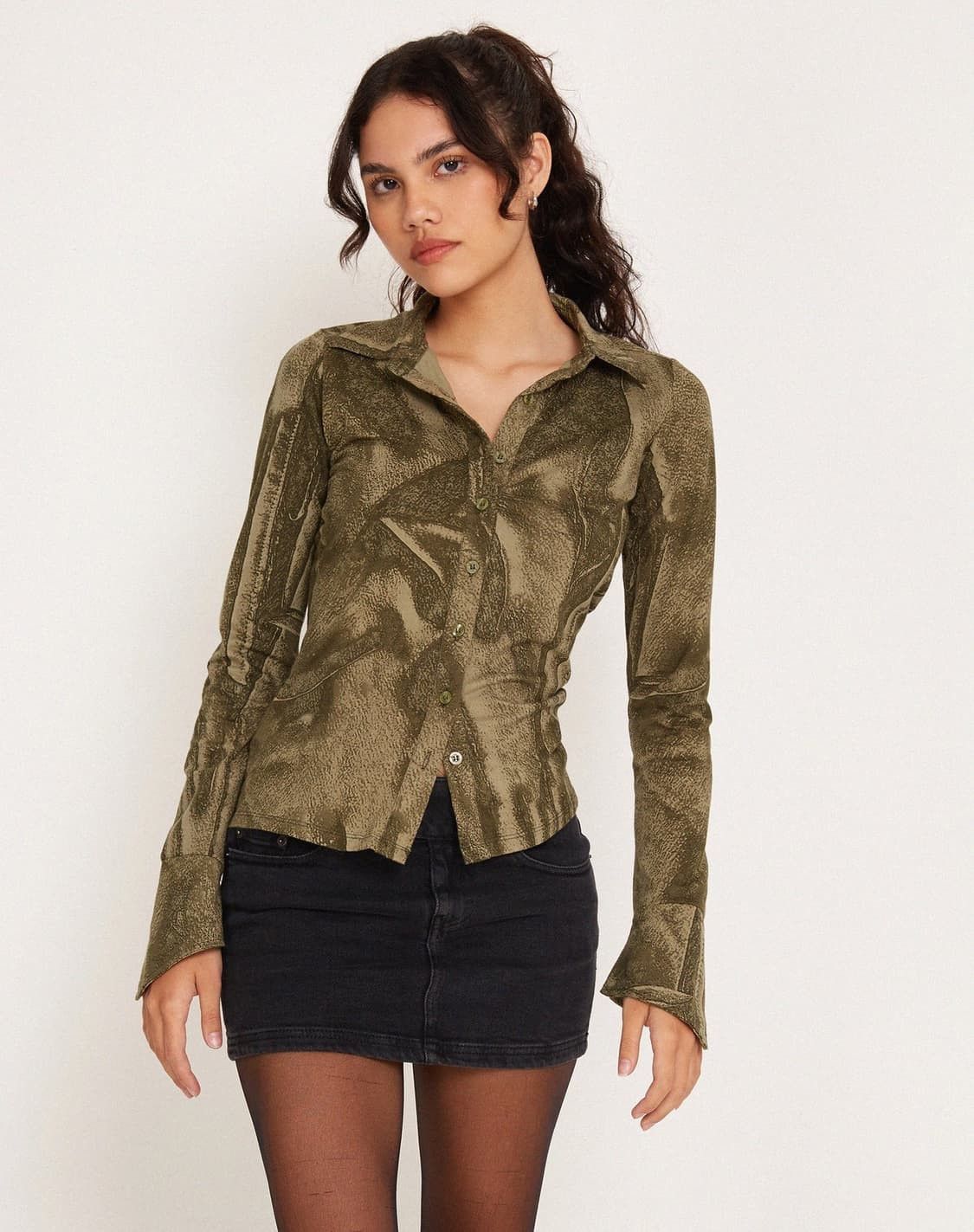 Other motel rocks pattern shirt khaki Size XS / US 0-2 / IT 36-38 - 6 Thumbnail