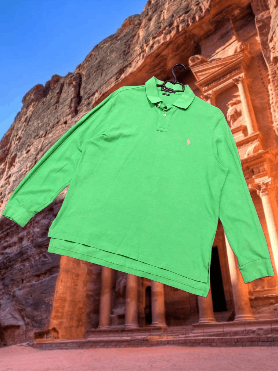Polo Ralph Lauren Polo Ralph Lauren Y2K green Long Sleeve Vintage Size US XL / EU 56 / 4 - 1 Thumbnail
