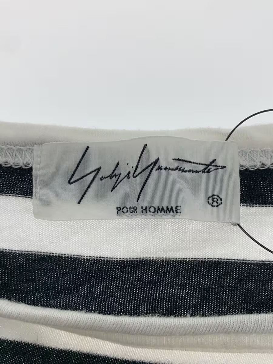 Yohji Yamamoto Pour Homme Back Logo Striped Tee Size US L / EU 52-54 / 3 - 4 Thumbnail