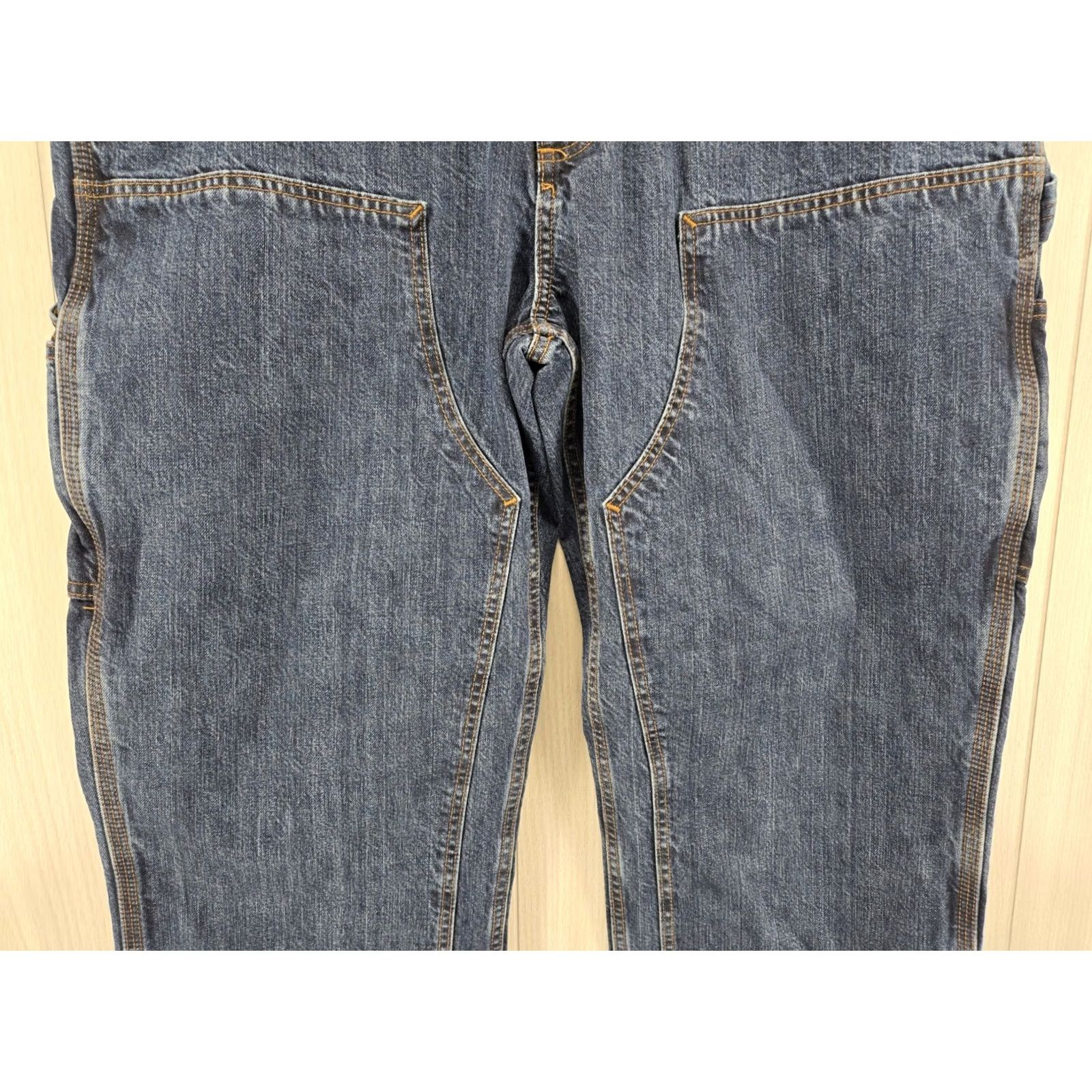 Carhartt Carhartt Jeans Men 38x32 Blue Denim Loose Fit Dark Wash double knee 104944-H45 Size US 38 / EU 54 - 5 Thumbnail