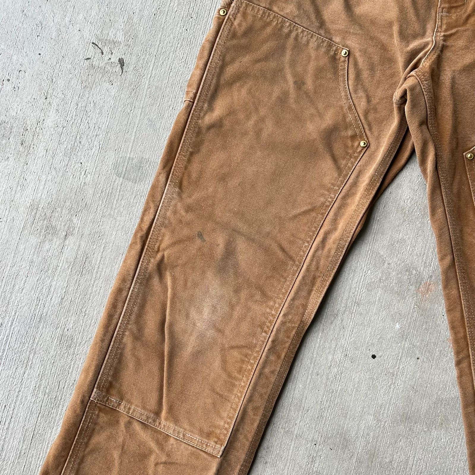 Carhartt × Vintage Carhartt brown double knee work wear carpenter pants Size US 27 - 10 Thumbnail