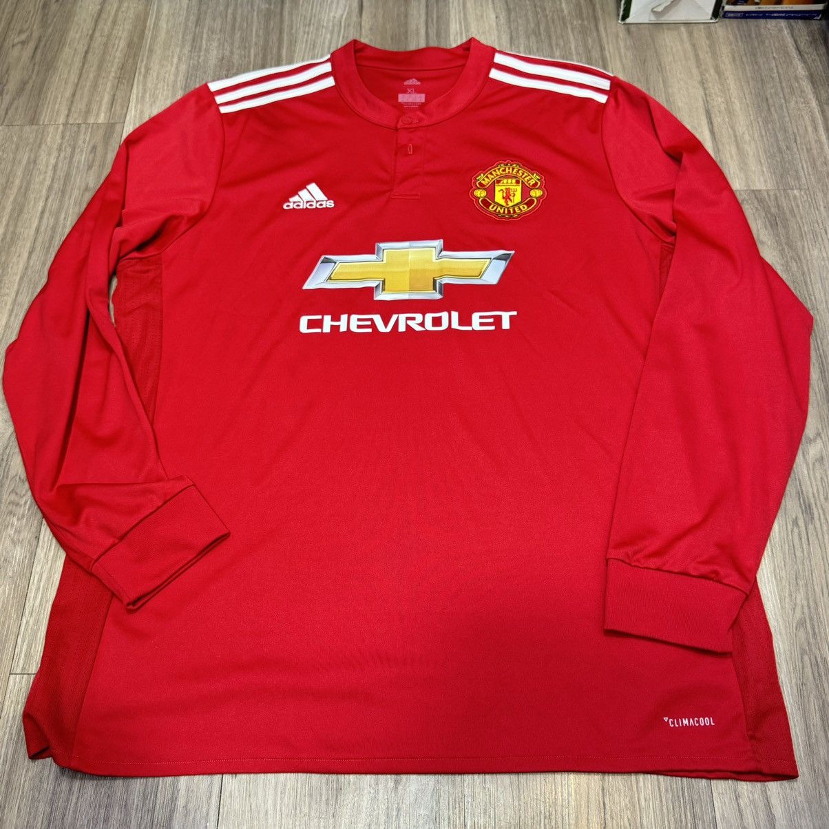 Adidas Manchester united 17/18 longsleeves home shirt #7 Beckham Size US XL / EU 56 / 4 - 1 Thumbnail