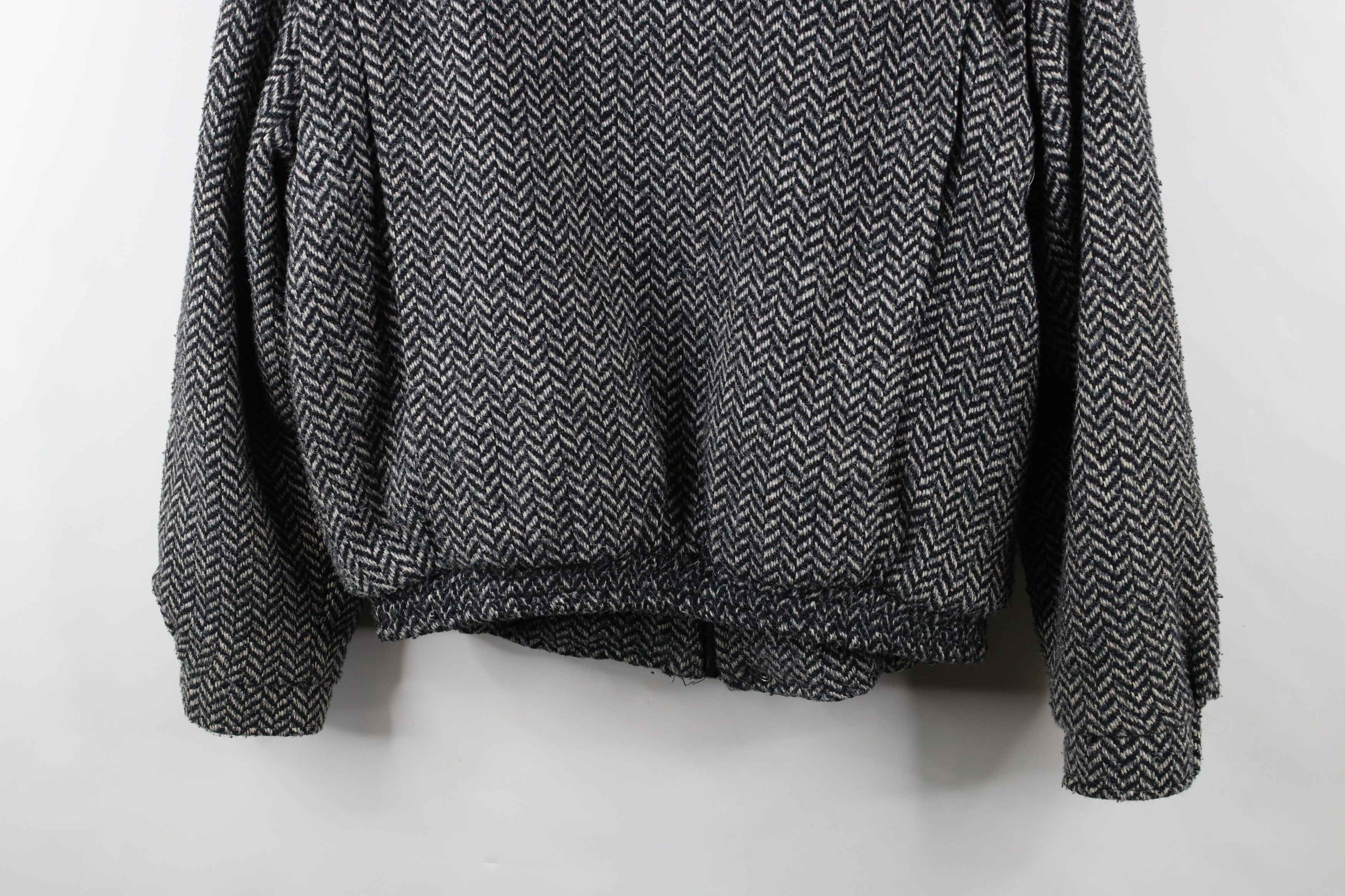 Vintage Vintage 90s Streetwear Blend Herringbone Tweed Bomber Jacket Size US L / EU 52-54 / 3 - 15 Thumbnail