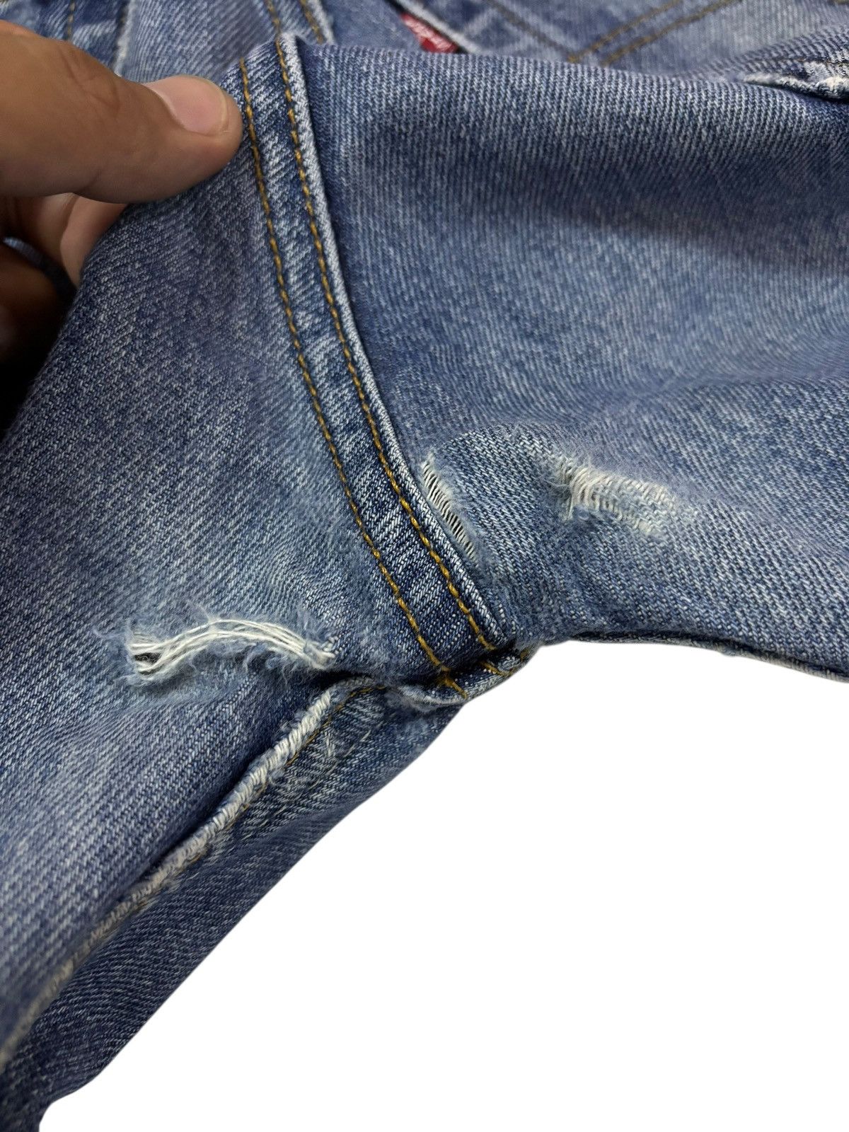 Levi's Vtg 90s Levis 501 Distressed Jeans Size US 30 / EU 46 - 8 Thumbnail