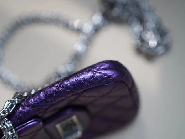 Chanel CHANEL 2.55 Pochette Purple Mini Chain Crossbody Bag Size ONE SIZE - 6 Thumbnail