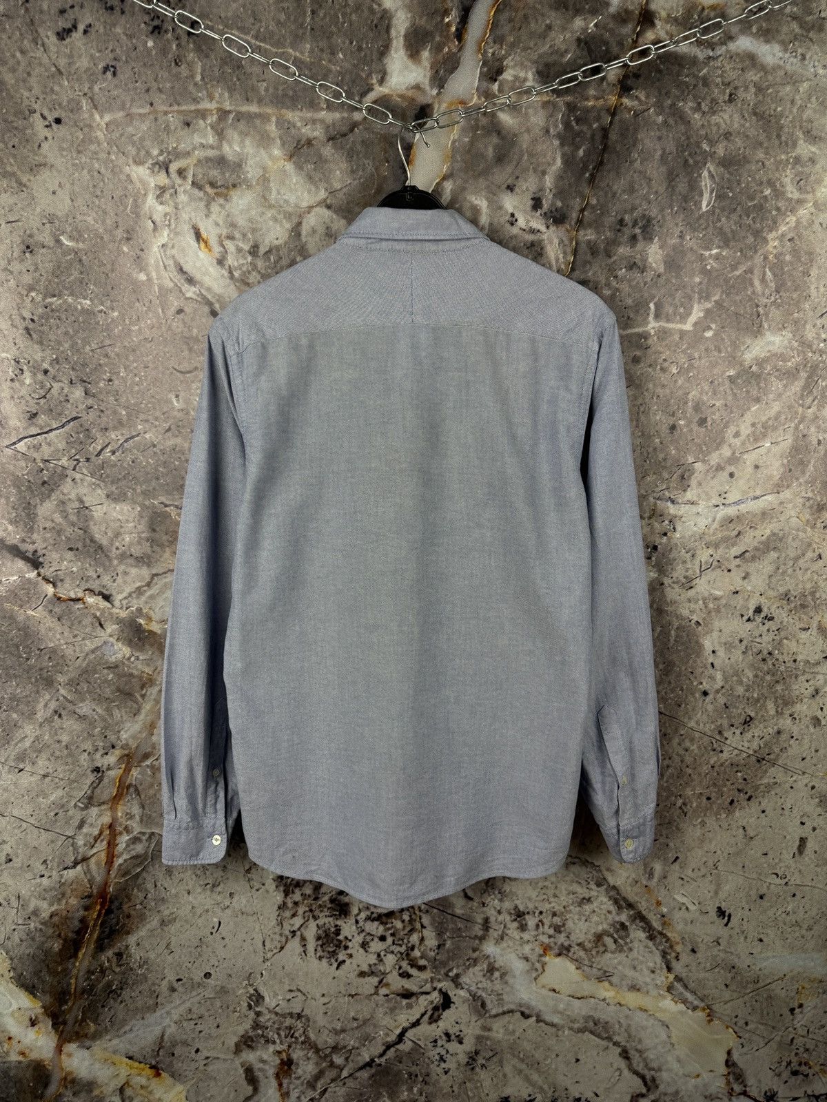 Paul Smith Paul Smith Oxford Shirt Blue Zebra Logo Long Sleeve Cotton Size US M / EU 48-50 / 2 - 9 Thumbnail