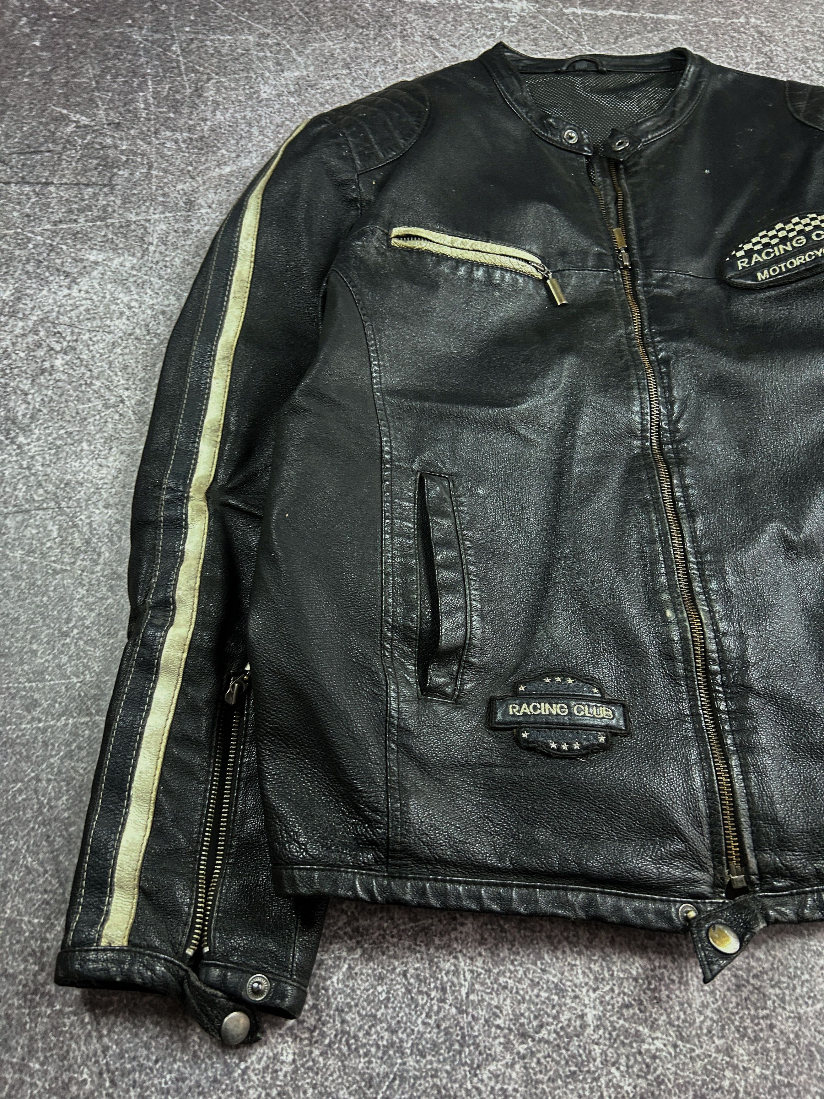 Designer VINTAGE MARLBORO FERRARI STYLE LEATHER RACING LEATHER JACKET Size US M / EU 48-50 / 2 - 2 Thumbnail
