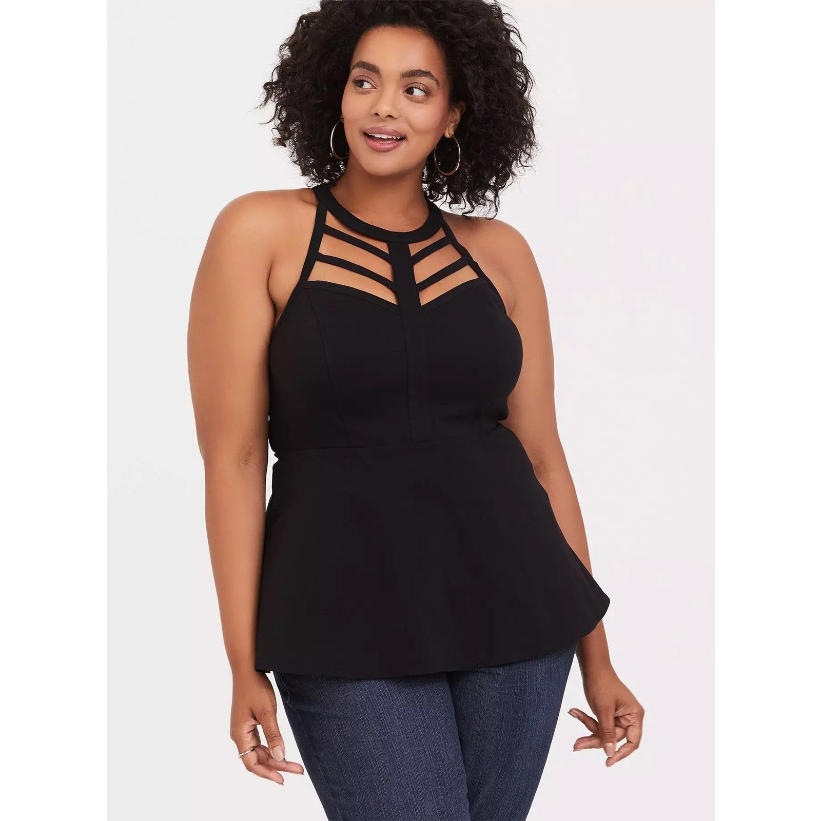 Other Torrid Black Cage Neck Tank Top Size 4 4X Size 4XL / US 24-26 - 2 Thumbnail