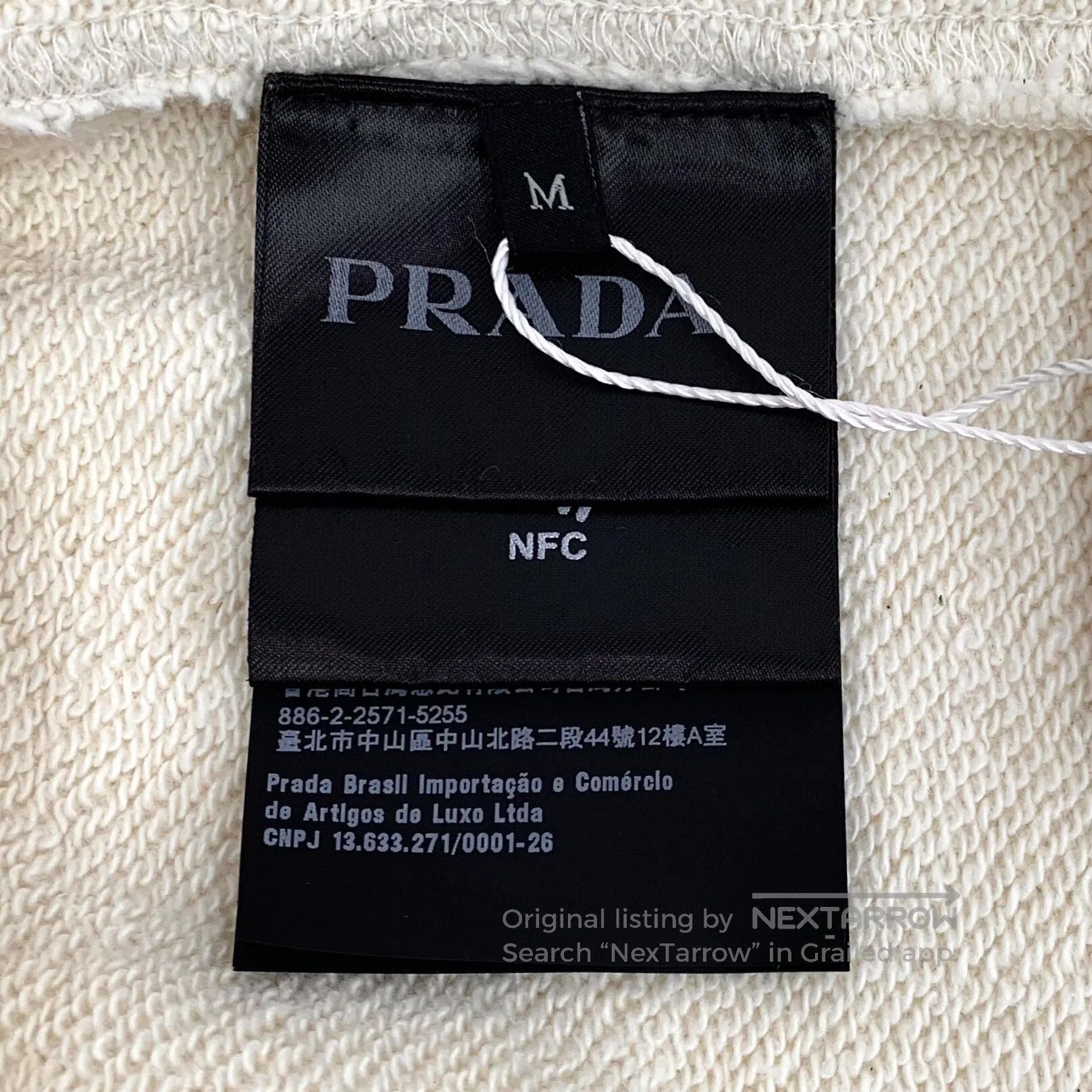 Prada Prada Apricot triangle logo cotton hooded long sleeve swea Size US M / EU 48-50 / 2 - 7 Thumbnail