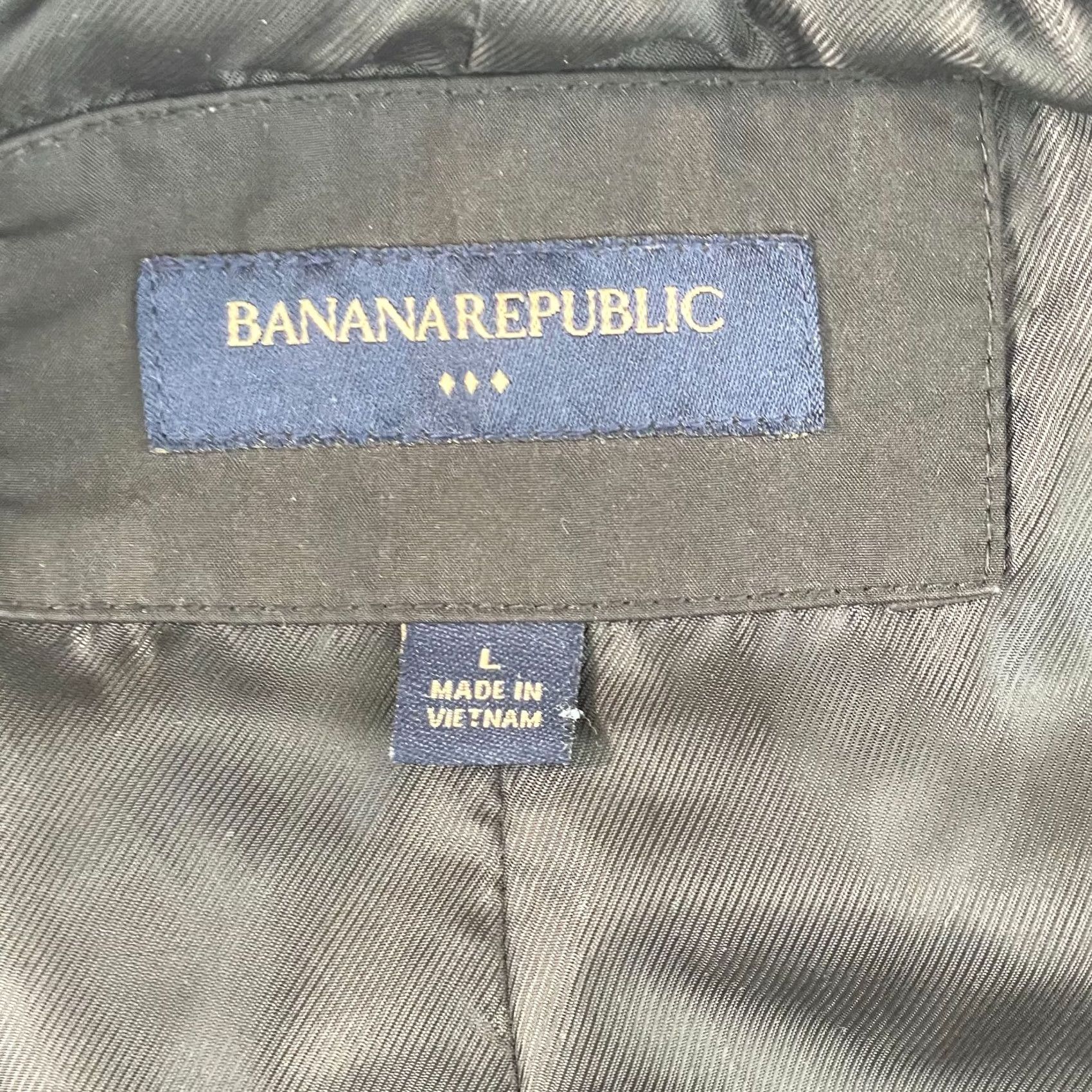 Banana Republic Banana Republic Jacket Men Large Black Minimalist Full Zip Pockets Collared Bomber Jacket Size US L / EU 52-54 / 3 - 2 Thumbnail