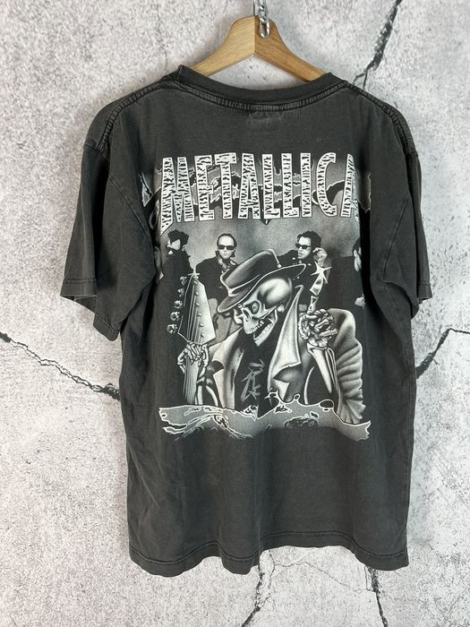 Bravado Metallica Skull Pattern Band T-Shirt, Men's Size Large cotton black type Vintage Second Hand