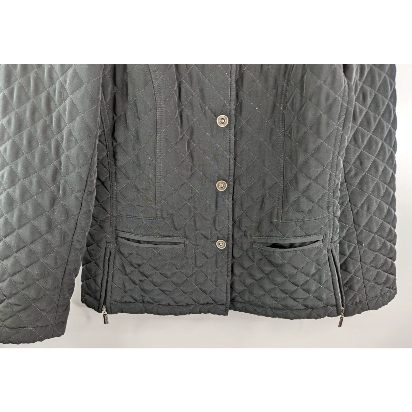 Vintage GIACCA Jacket Women Quilted Black Full Zip Button Lightweight Mid-Length XS Size Black 2010-2019 Vintage No Room Regular Giacca Size XS / US 0-2 / IT 36-38 - 3 Thumbnail