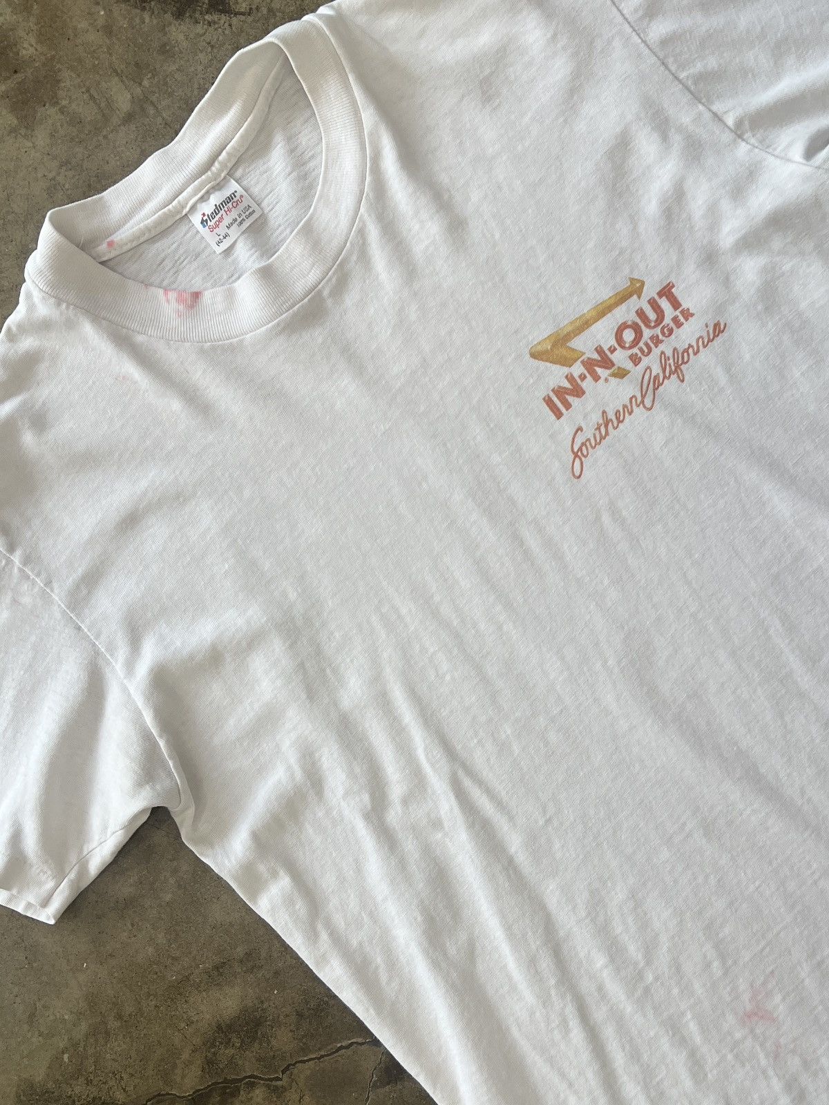 Vintage Vintage 1988 In-N-Out Southern California Fast Food Tee Large Size US L / EU 52-54 / 3 - 4 Thumbnail