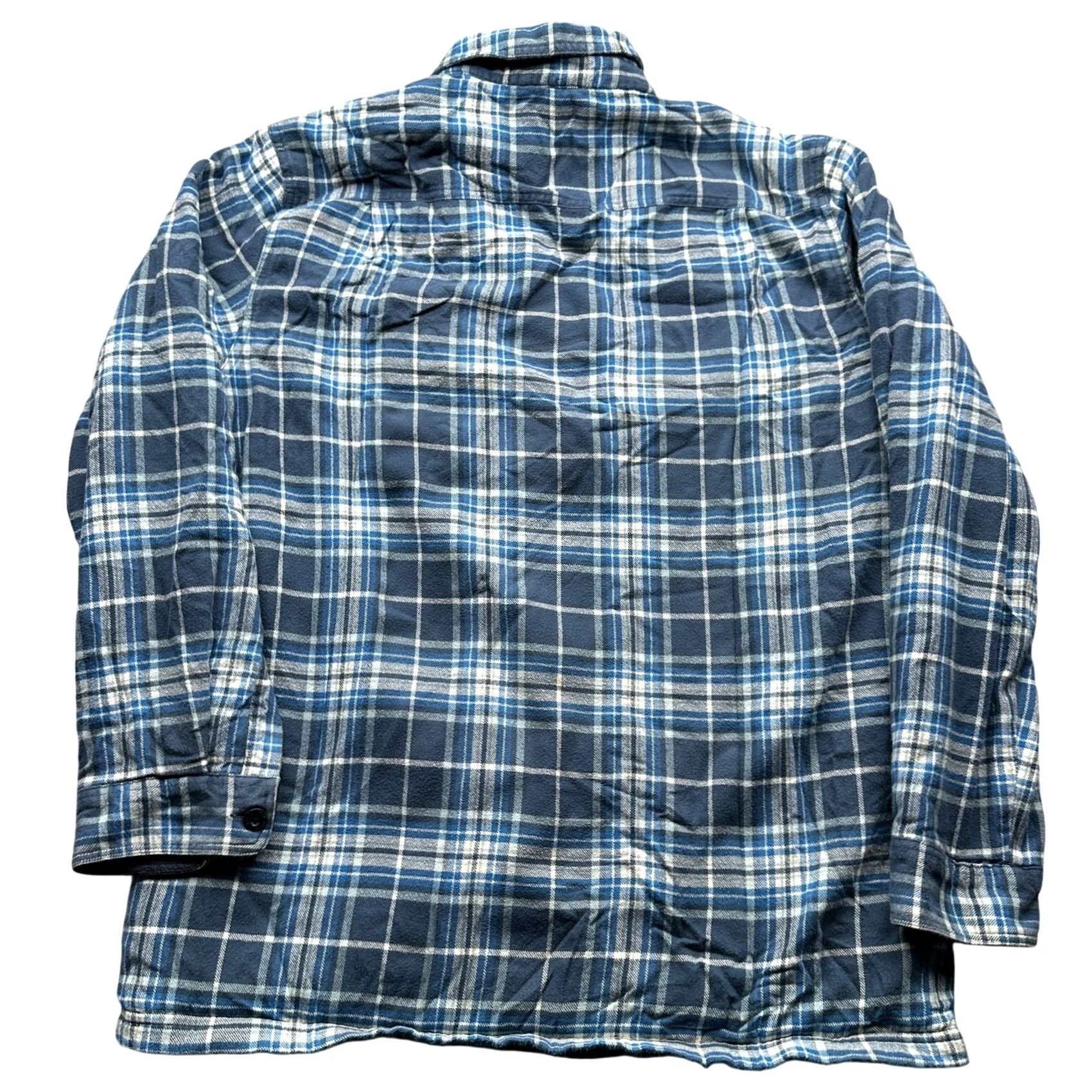 Vintage LL Bean Fleece Lined Flannel Shirt Mens Medium Traditional Fit Blue Plaid Shirt Size US M / EU 48-50 / 2 - 2 Thumbnail