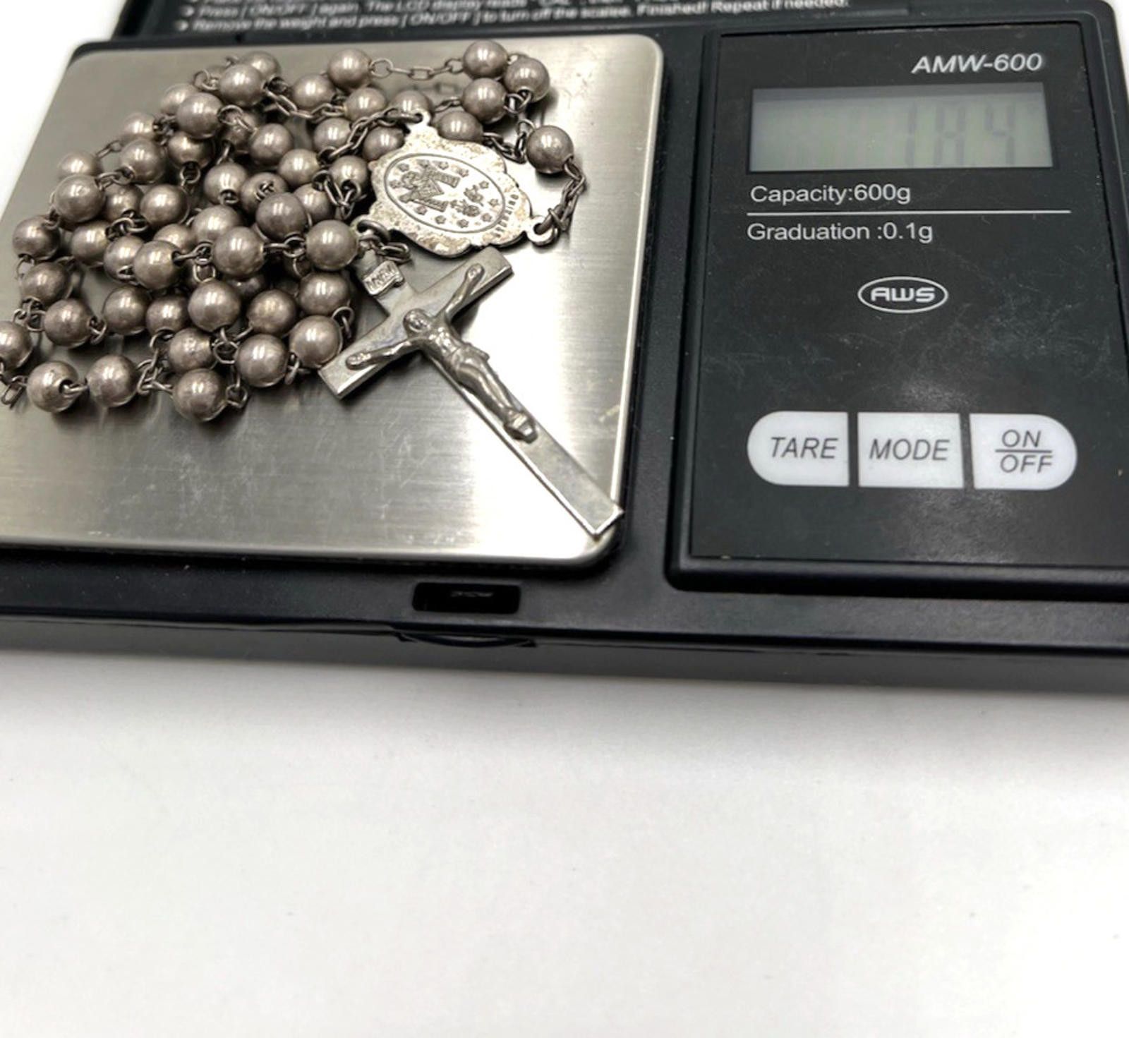 Other DIROMA Sterling Silver Rosary Crucifix Mary Medal Necklace Size ONE SIZE - 9 Thumbnail