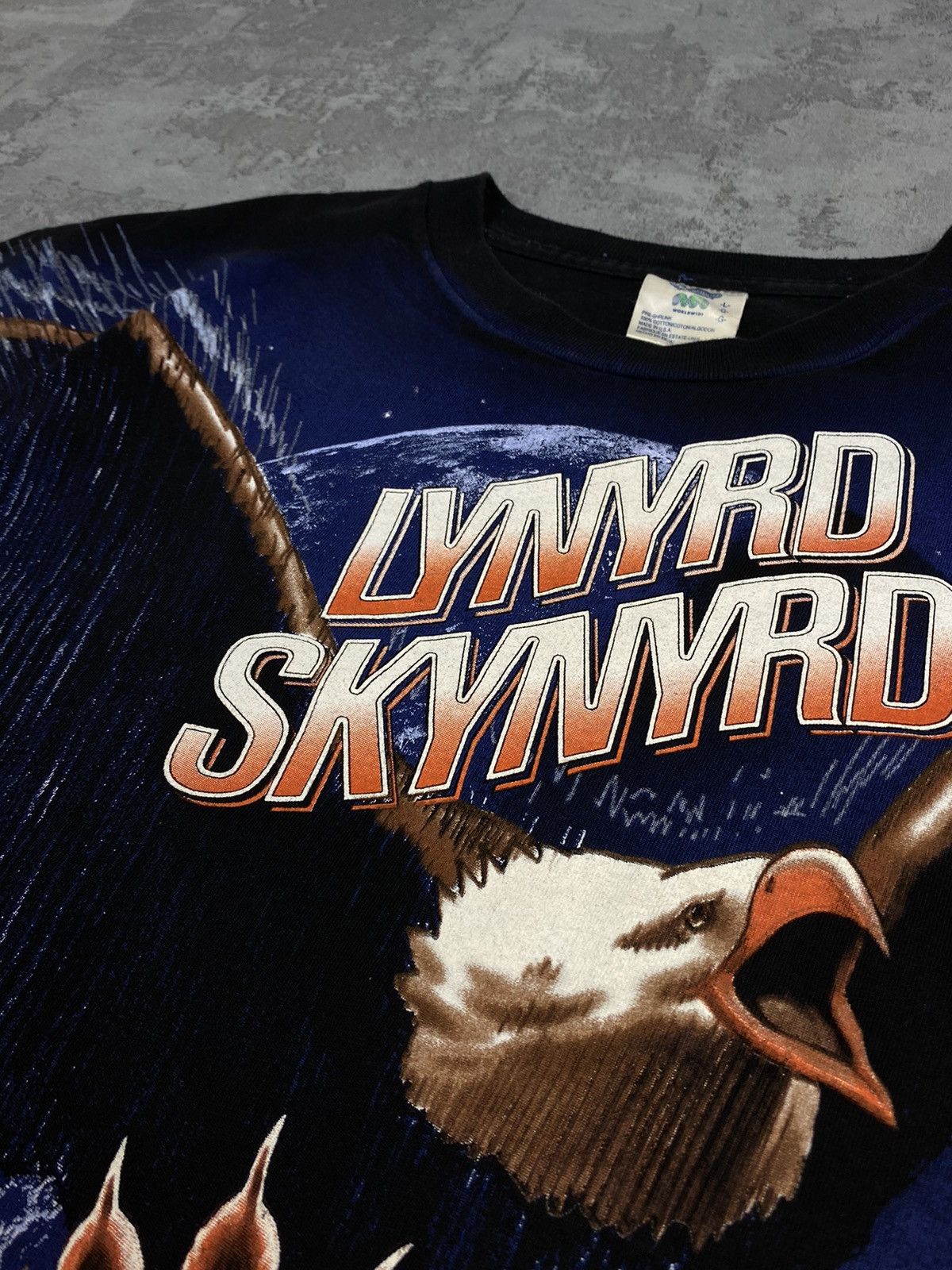 Band Tees × Vintage 1996 Lynyrd Skynyrd All Over Print Tour Tee Size US L / EU 52-54 / 3 - 3 Thumbnail