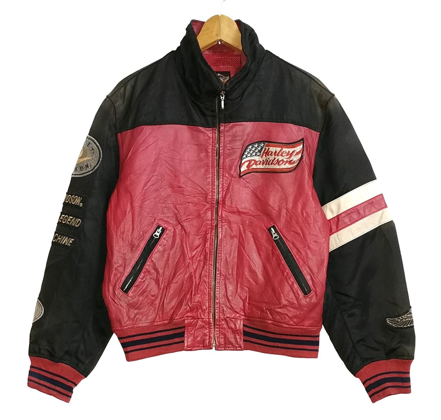 Harley Davidson Harley Davidson Leather Bomber Jacket Size US M / EU 48-50 / 2 - 2 Thumbnail