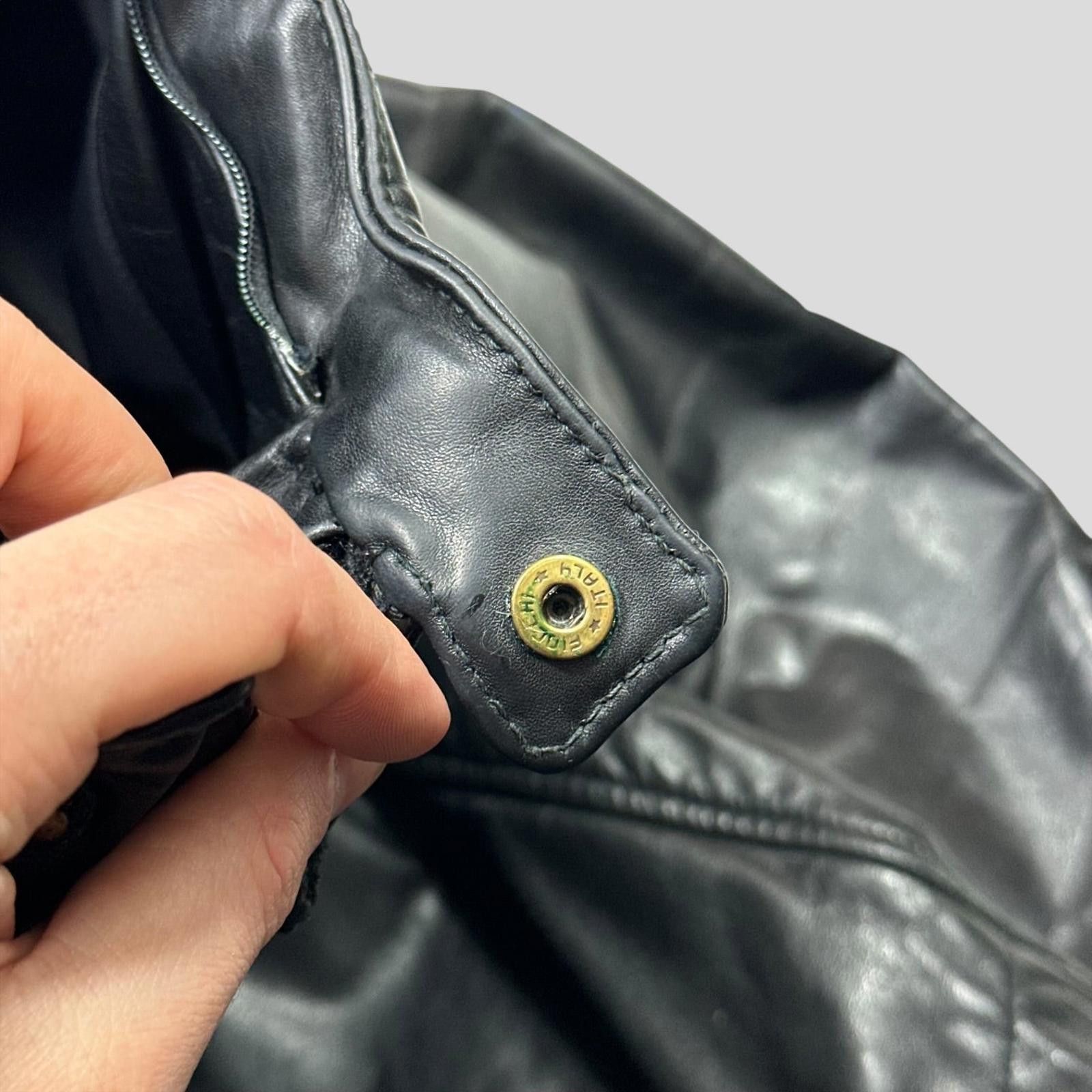 Neil Barrett Neil Barrett 00’s Textured Padded Leather Moto Jacket - L/ Size US L / EU 52-54 / 3 - 11 Thumbnail