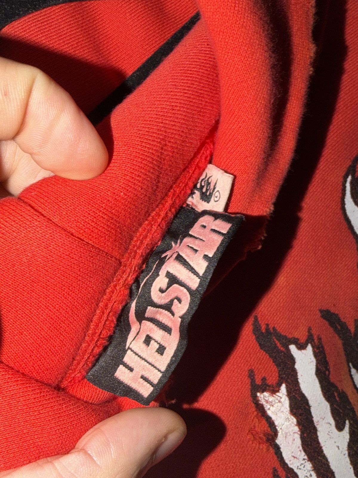 HELLSTAR Hellstar Records Ripped Lava Hoodie size Large Worn Once Size US L / EU 52-54 / 3 - 6 Thumbnail