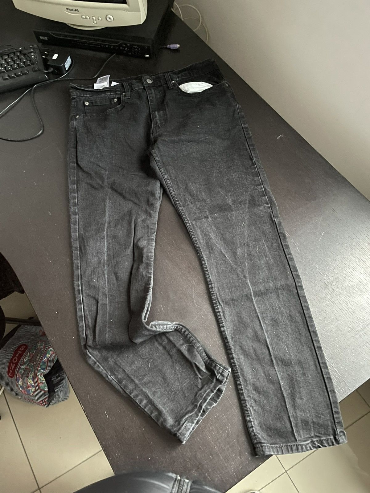 Levi's × Levi's Vintage Clothing × Vintage Levi’s Slim Fit 502 Denim Pants Y2K Casual Modern Black Drip Size US 34 / EU 50 - 1 Thumbnail