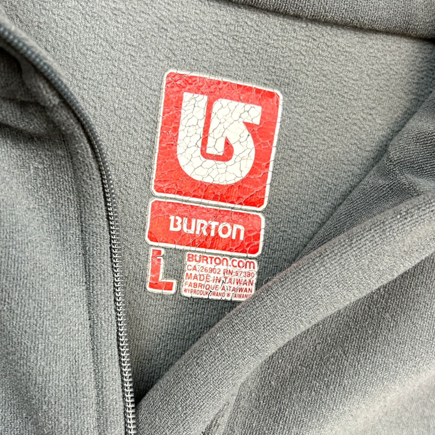 Burton Burton Base Layer Quarter Zip Long Sleeve Shirt L Gray Snow Snowboard Warm Men's Regular Size US L / EU 52-54 / 3 - 3 Thumbnail