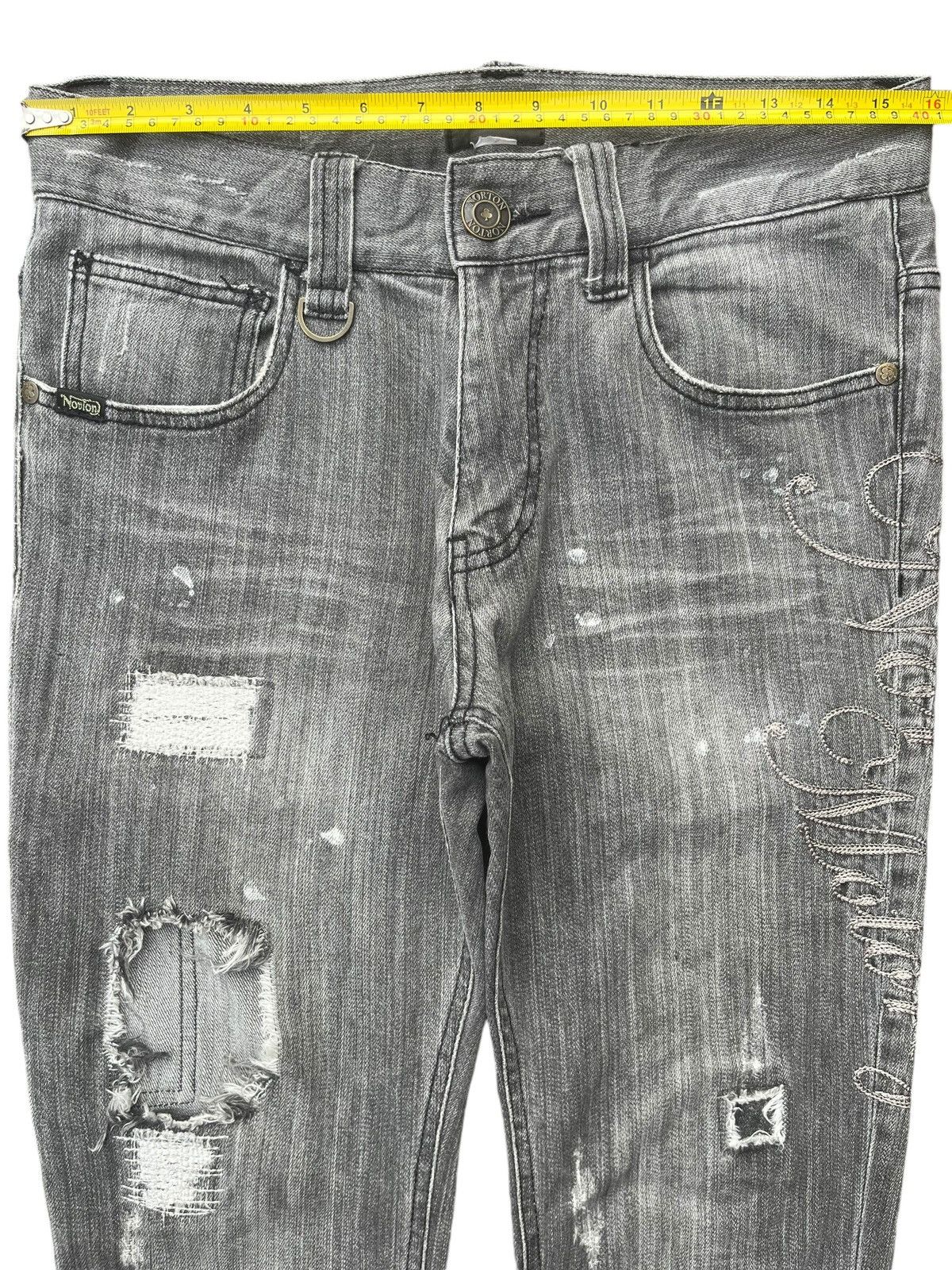 Indian Motorcycle × Norton Vintage Y2K Made in Usa Norton Motorcycle Distressed Jeans Size US 31 - 14 Thumbnail