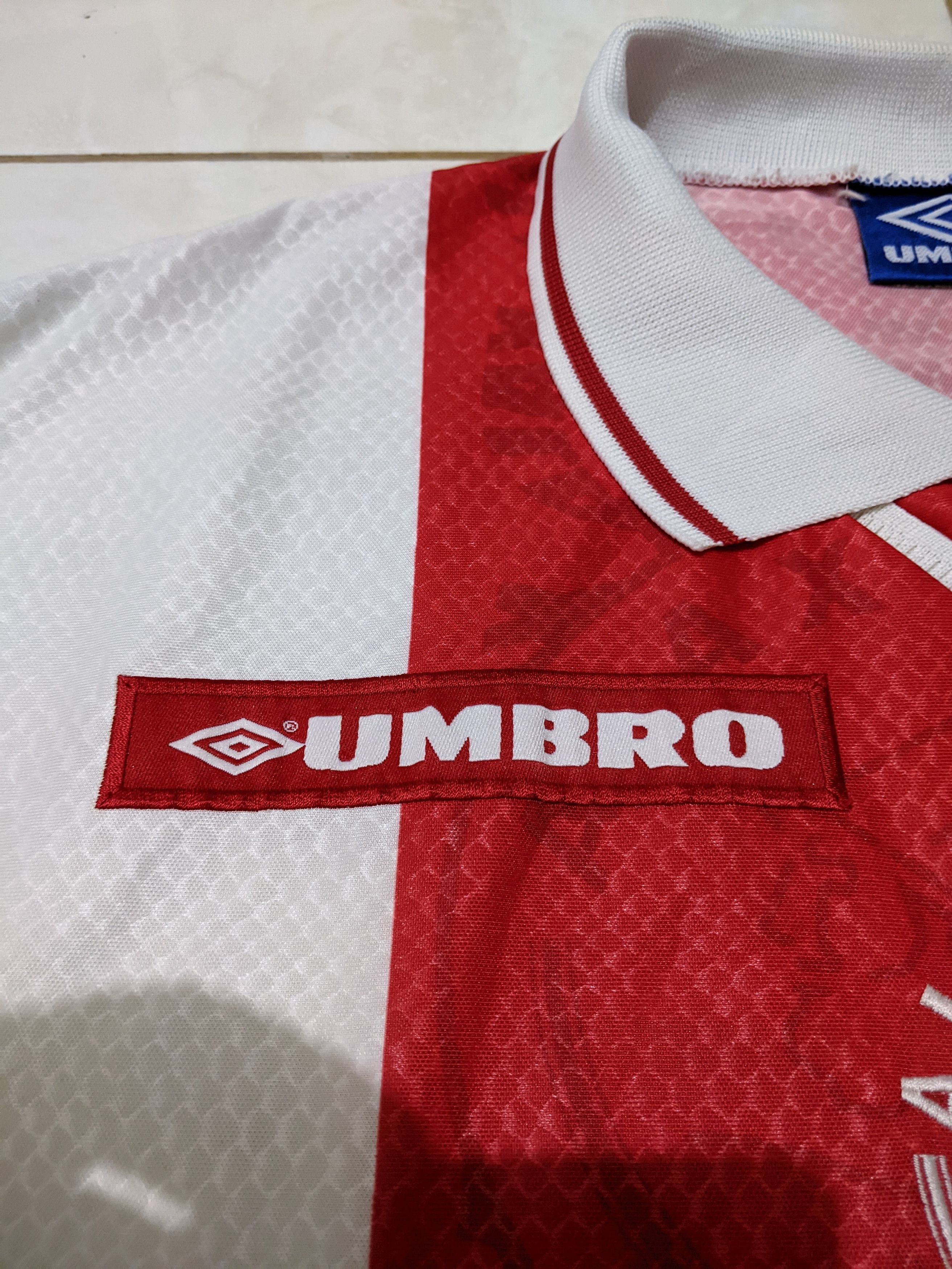 Umbro Ajax Amsterdam 1998 home Jersey football shirt Size US L / EU 52-54 / 3 - 6 Thumbnail