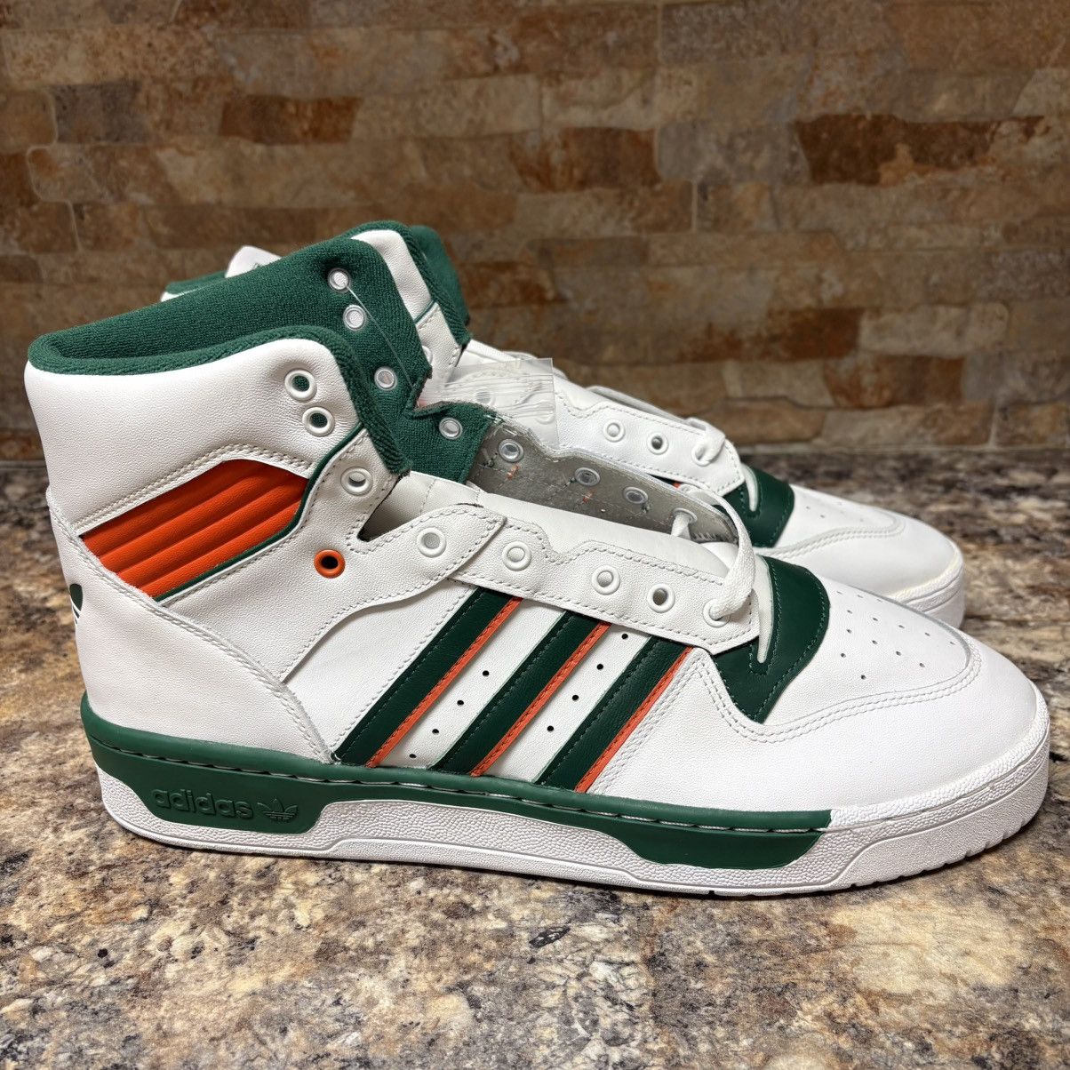 Adidas Adidas Rivalry Hi University of Miami Hurricanes PE Sz 14 Size US 14 / EU 47 - 4 Thumbnail