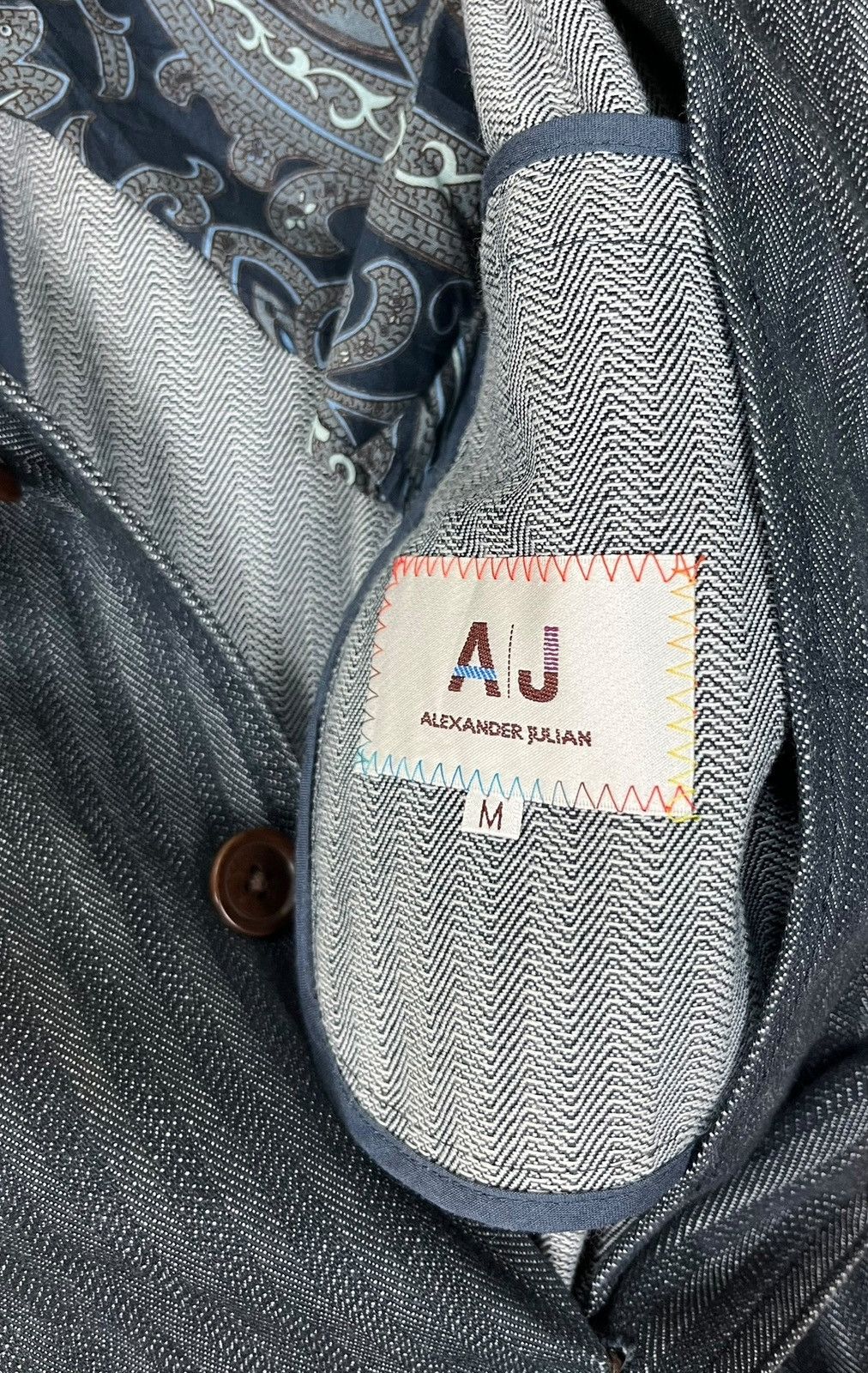 Alexander Julian × Japanese Brand Alexander Julian Stripe Hickory Denim Jacket Size US M / EU 48-50 / 2 - 12 Thumbnail