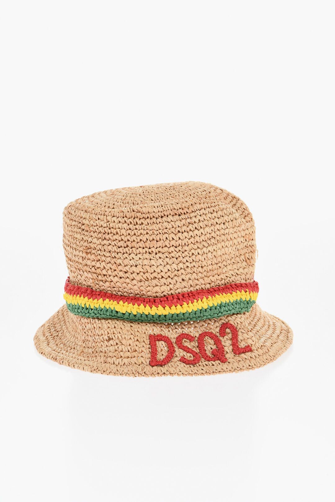 Dsquared2 Raffia Bucket Hat with Embroidery Size ONE SIZE - 1 Thumbnail