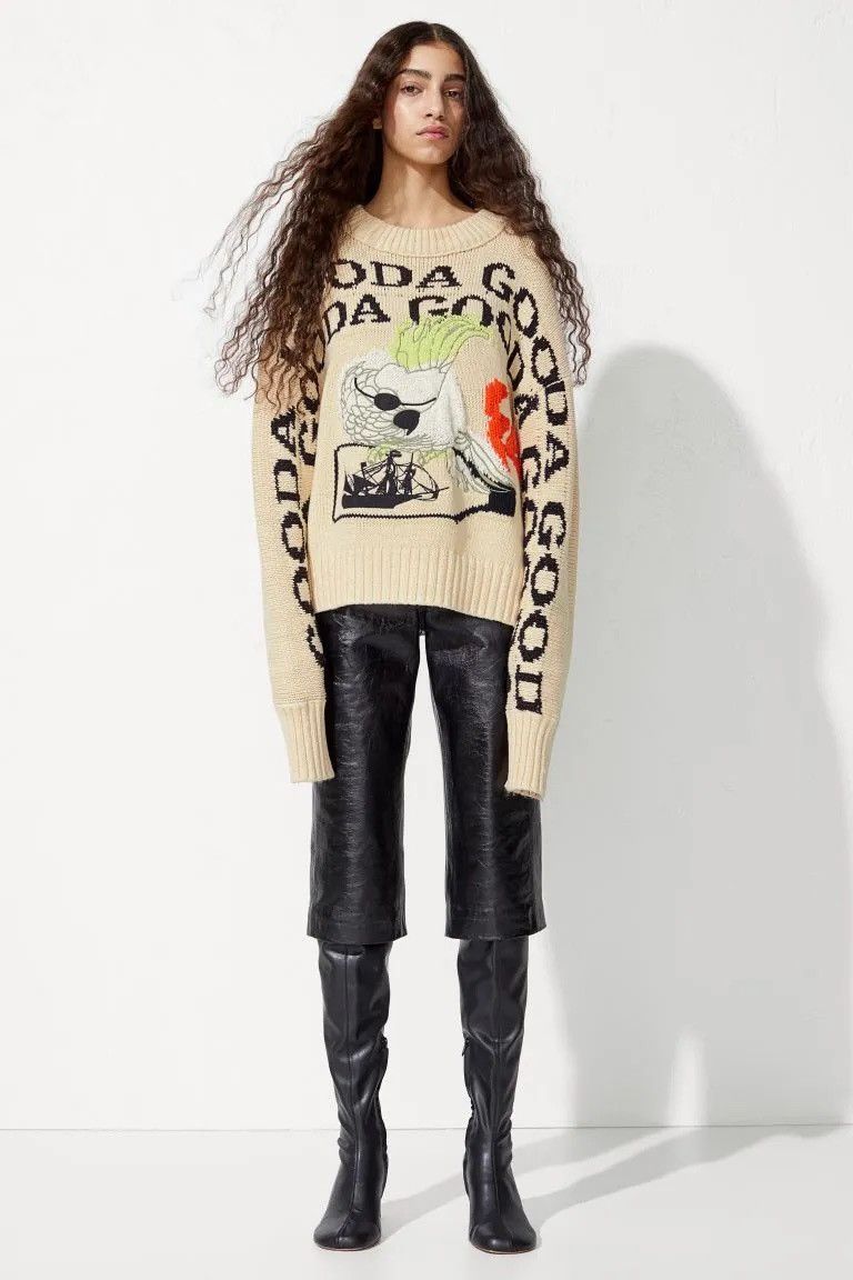 H&M H&M Studio Collection S/S 21 Jacquard Knit Oversized Sweater Size US S / EU 44-46 / 1 - 11 Thumbnail