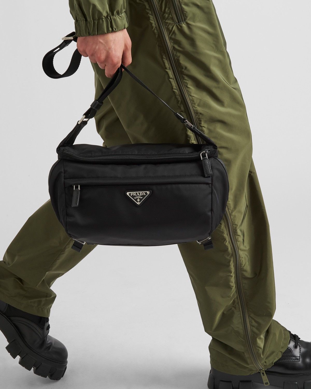 Prada Re-Nylon and Saffiano leather shoulder bag