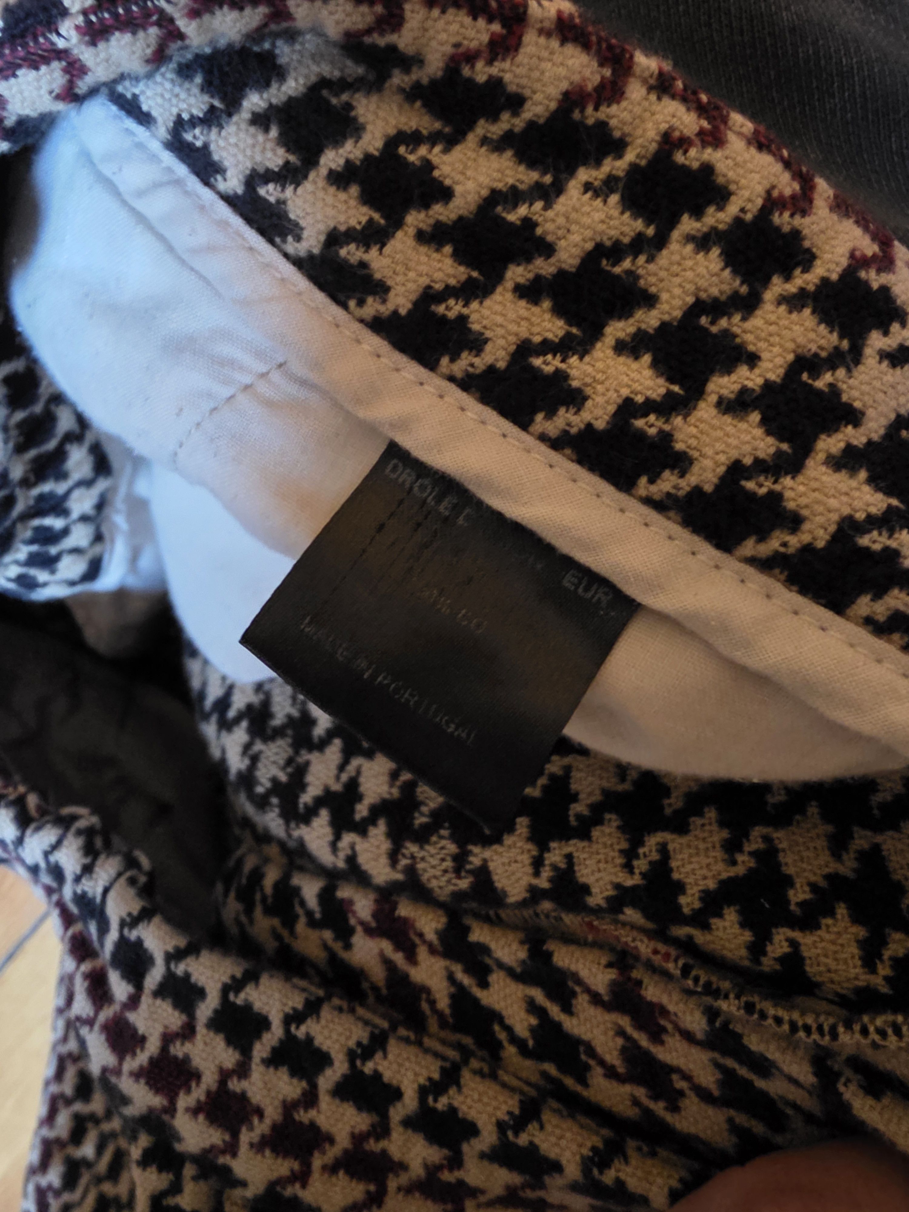 Drole De Monsieur Carrot trousers with houndstooth pattern, size 36 / S Size US 26 / EU 42 - 7 Thumbnail