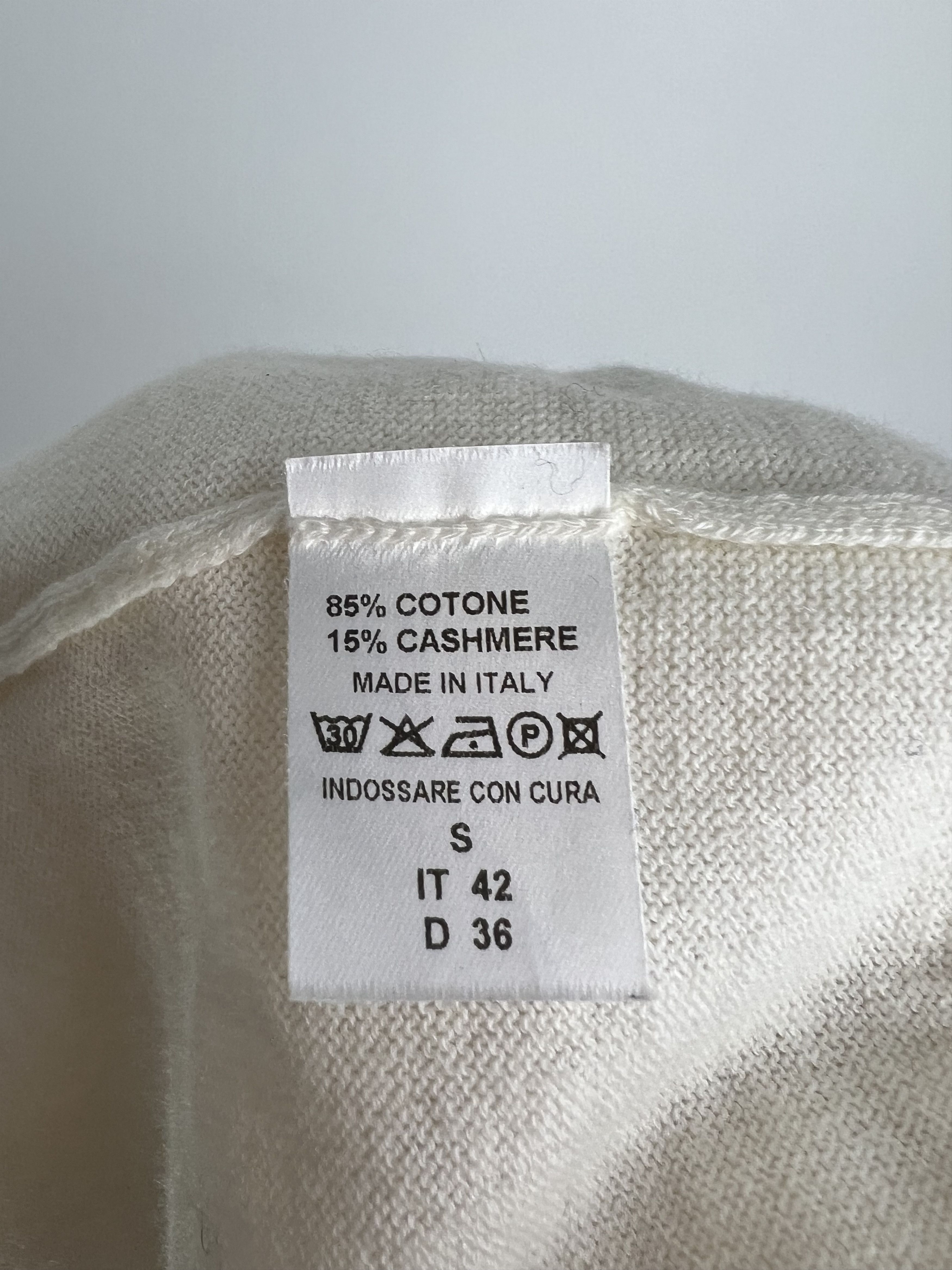 Other Annalisa Bucci Cotton Cashmere V-Neck Sweater Size IT42 Size M / US 6-8 / IT 42-44 - 6 Thumbnail