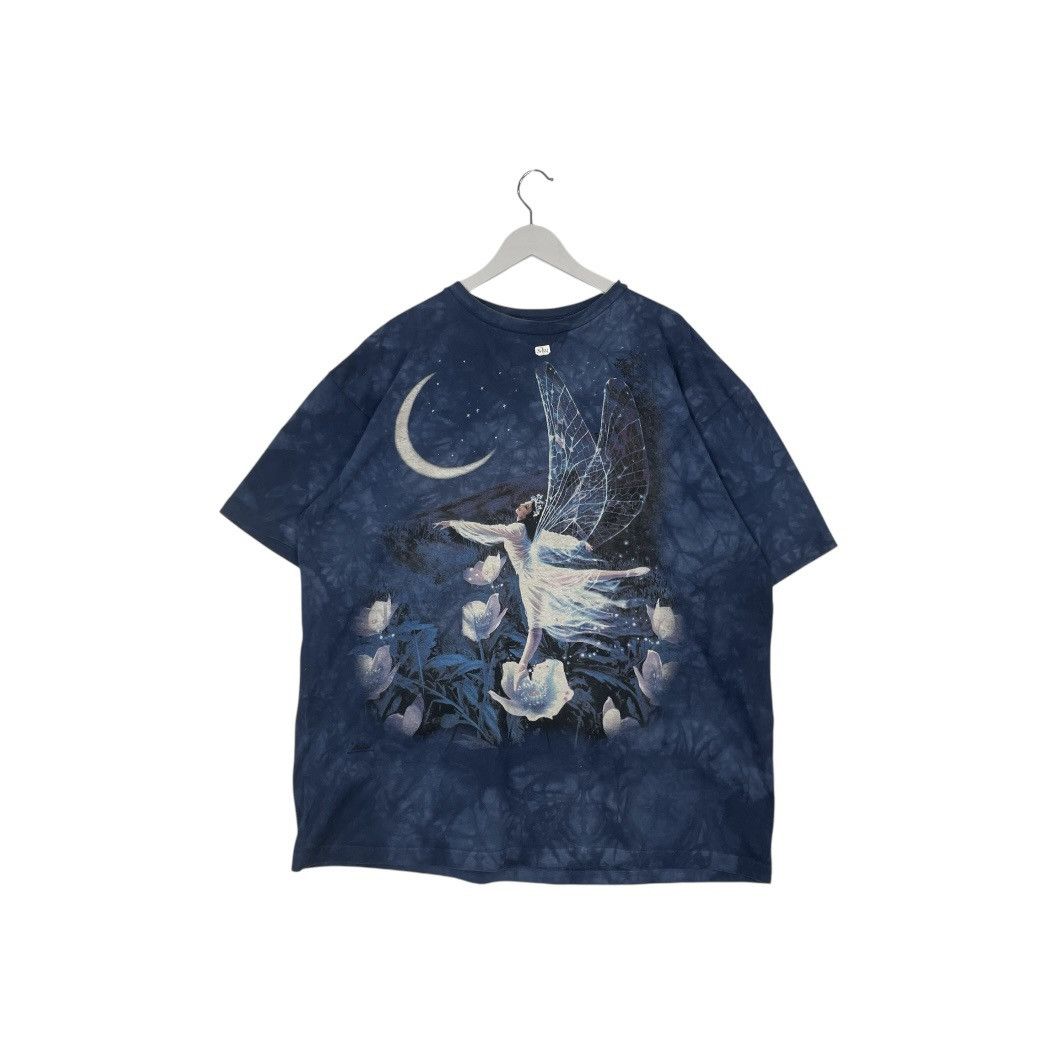 Designer × Vintage vintage The mountain fairy Graphic Tie Dye T-shirt - blue Size US XL / EU 56 / 4 - 1 Thumbnail