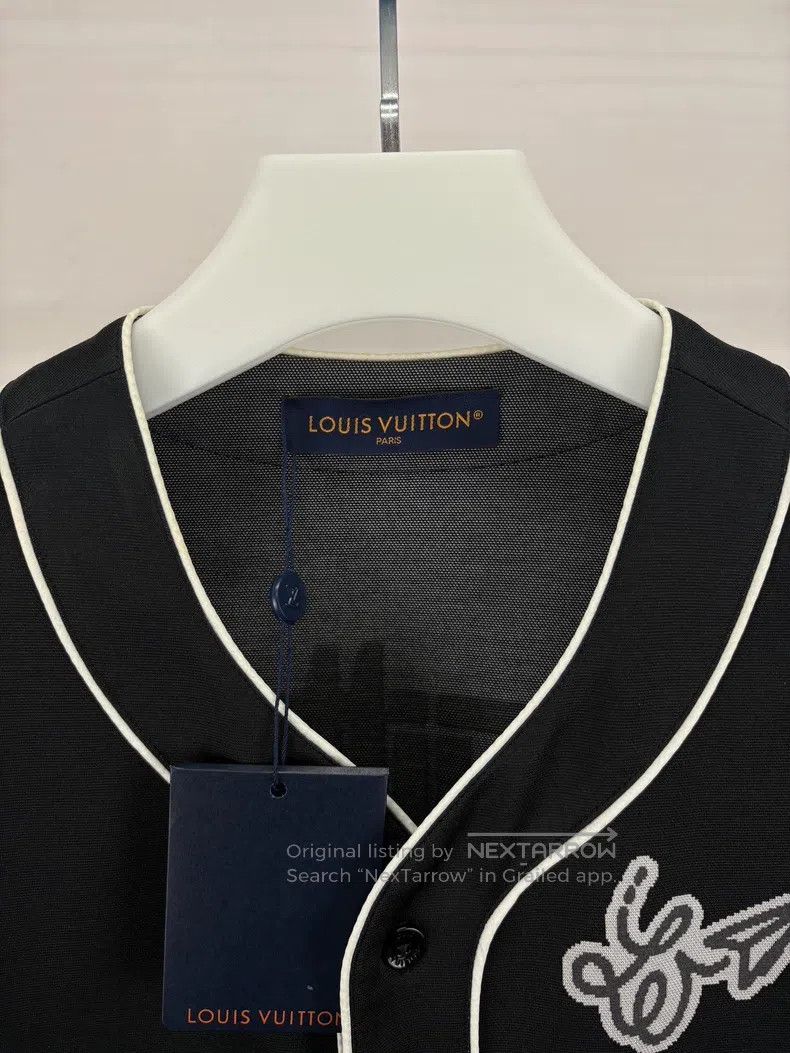 Louis Vuitton Louis Vuitton Black Printed Baseball Short Sleeve Shirt Size US L / EU 52-54 / 3 - 3 Thumbnail