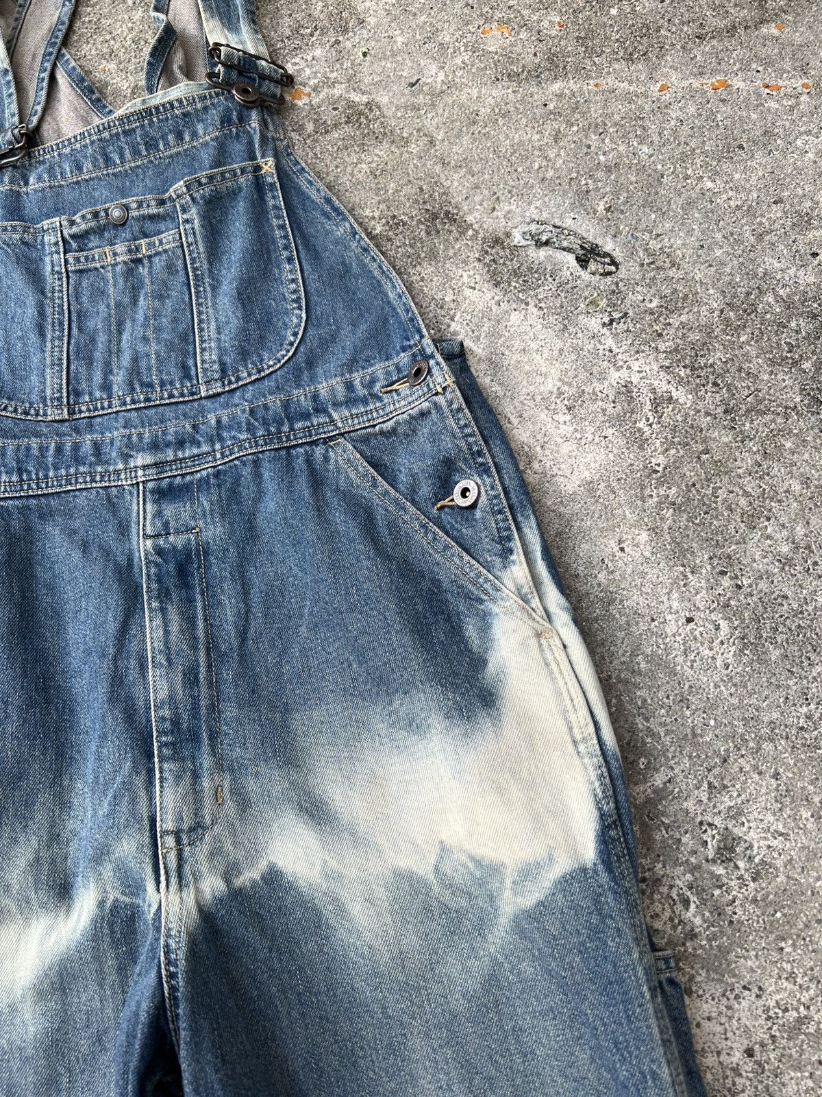 Japanese Brand 💥90’s Bobson Sun Sister Faded Overall Denim Size US 32 / EU 48 - 5 Thumbnail