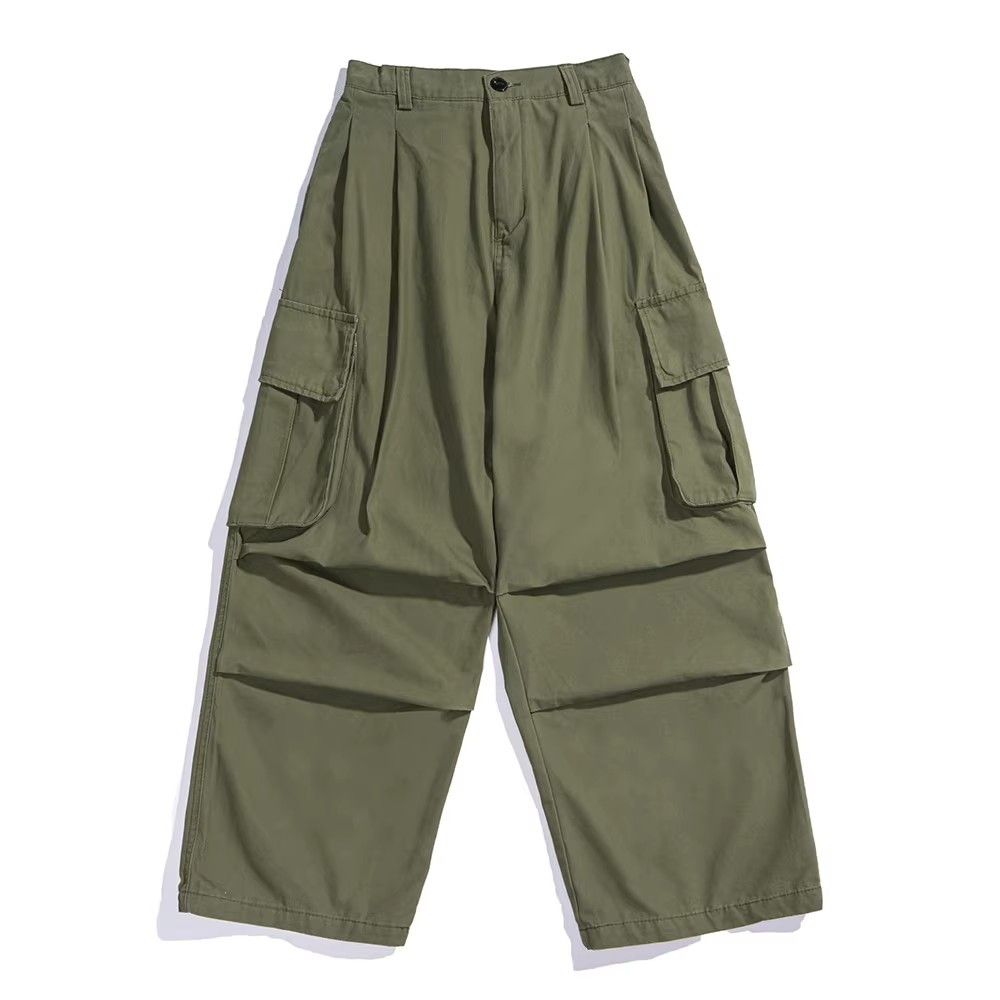 Japanese Brand Multi-pocket street loose casual straight cargo trousers Size US 32 / EU 48 - 4 Thumbnail