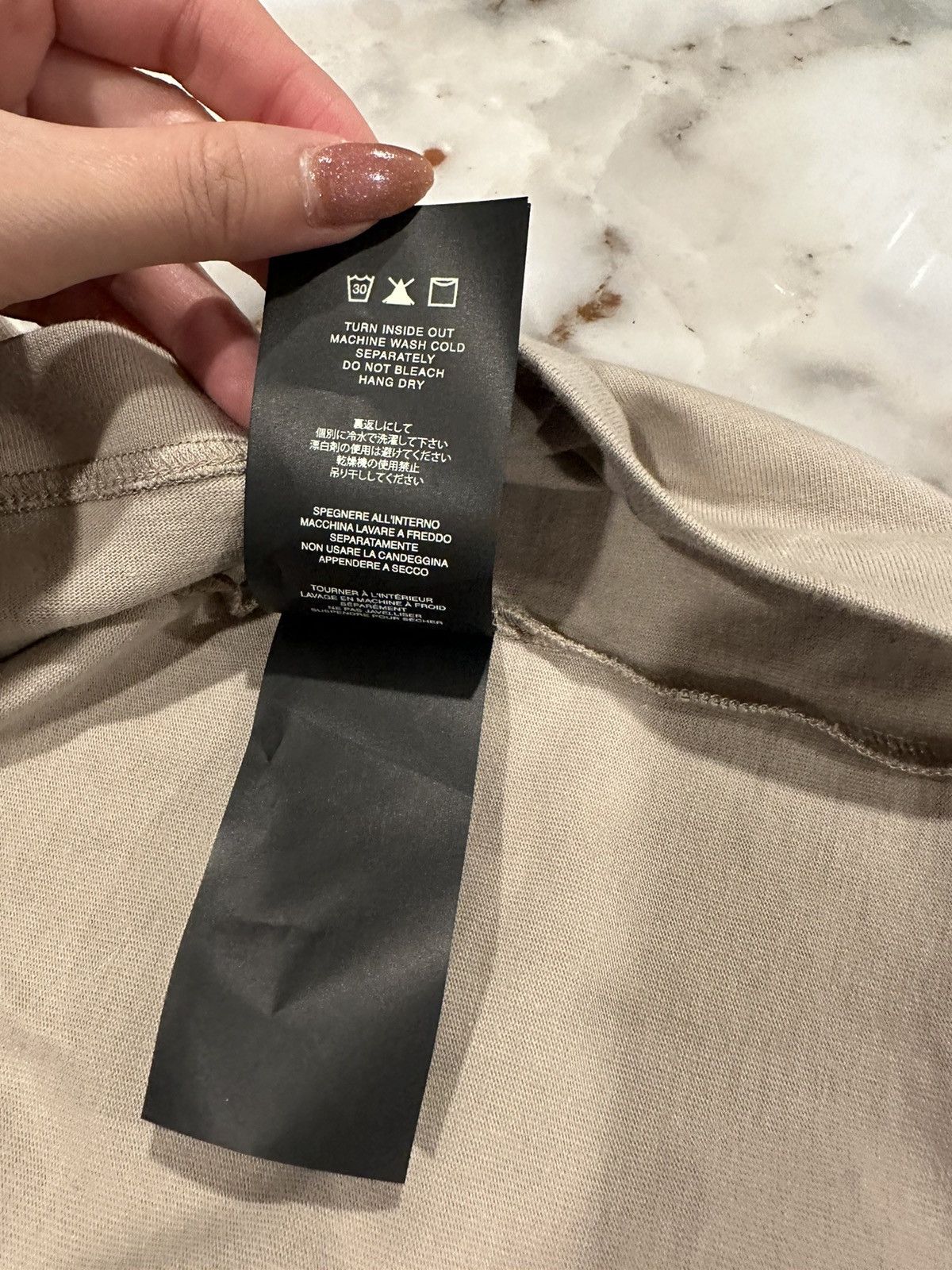 Fear of God FEAR OF GOD Beige Flocked T-Shirt Small Size US S / EU 44-46 / 1 - 10 Thumbnail