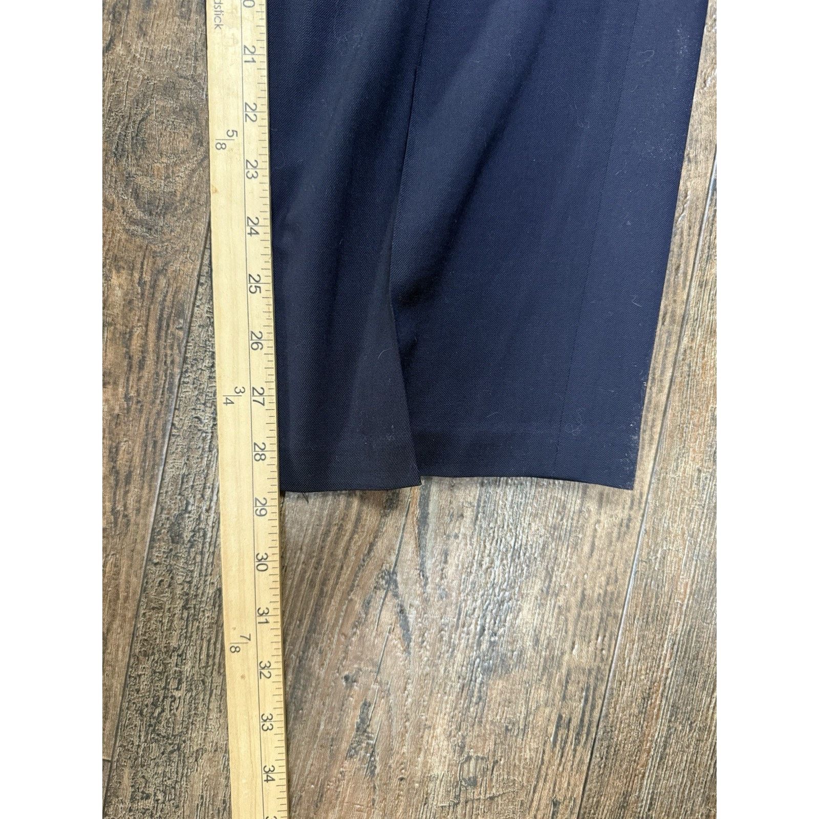 J.Crew Talbots Vintage Worsted Wool Navy Pants Women’s 12 Size 34" / US 12 / IT 48 - 6 Thumbnail
