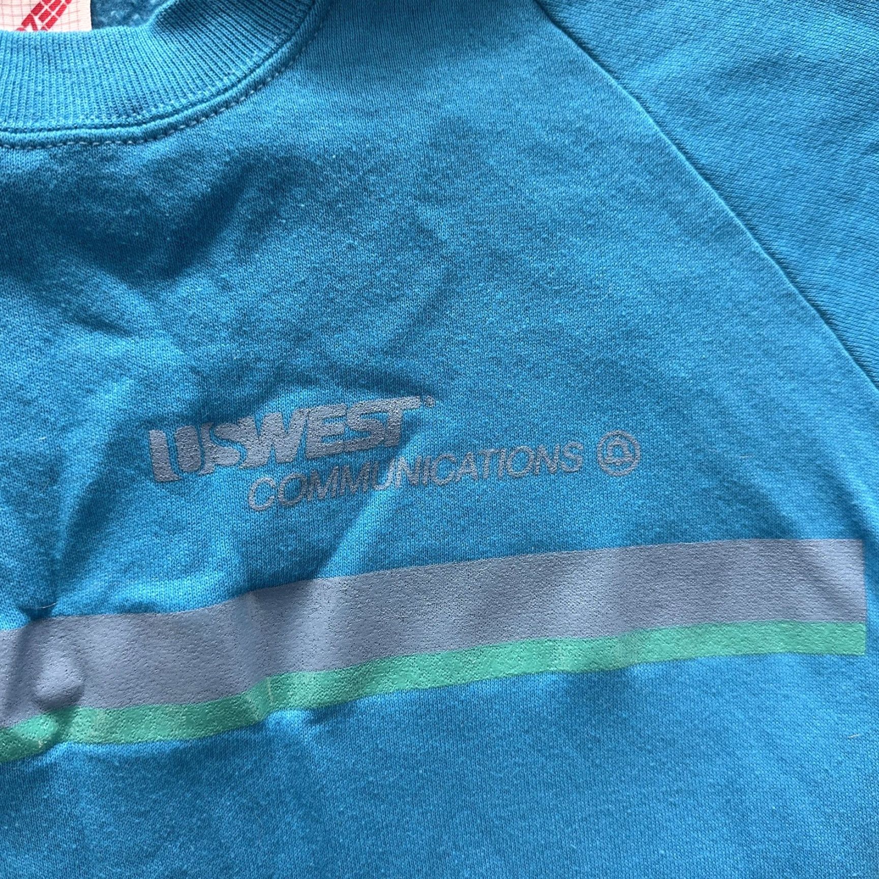 Jerzees VINTAGE Jerzees Sweatshirt Mens XL Blue US West Communications Graphic Print Crewneck Pullover Fleece 80s Size US XL / EU 56 / 4 - 5 Thumbnail